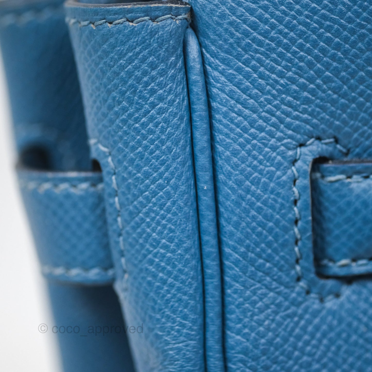 Hermès Birkin 30 Retourne Bleu Brighton 7E Epsom Gold Hardware