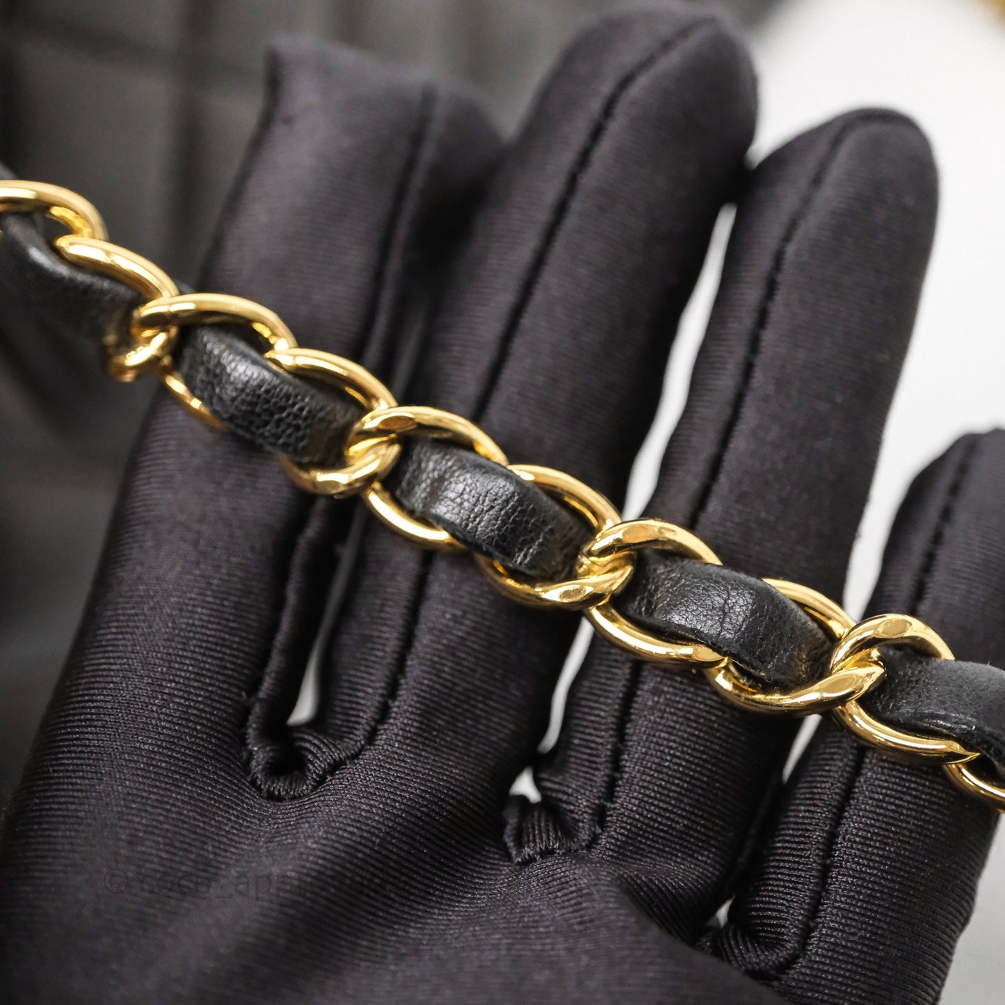 Chanel Classic M/L Medium Flap Quilted Black Lambskin Gold Hardware