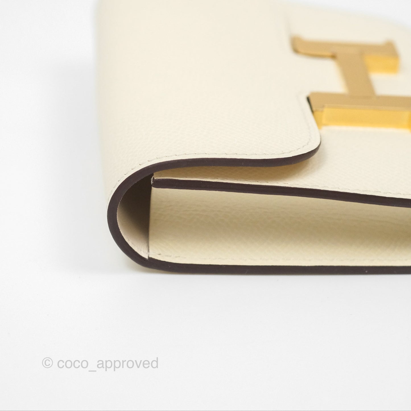 Hermès Constance Slim Wallet Nata I2 Epsom Gold Hardware