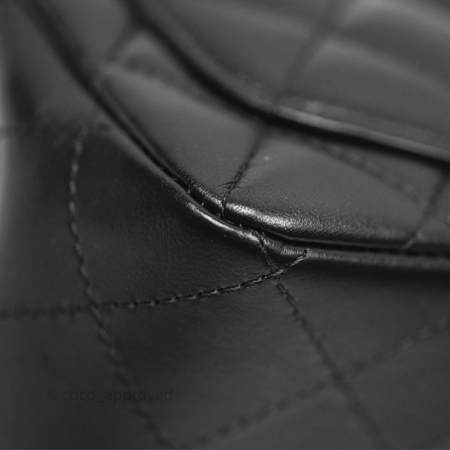 Chanel Mini Square Flap Quilted Black Lambskin Gold Hardware