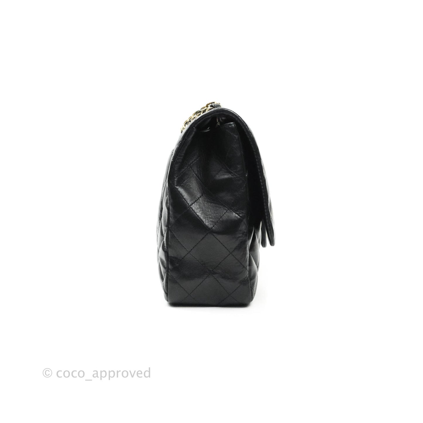 Chanel Jumbo Single Flap Black Lambskin 24K Gold Hardware⁣⁣