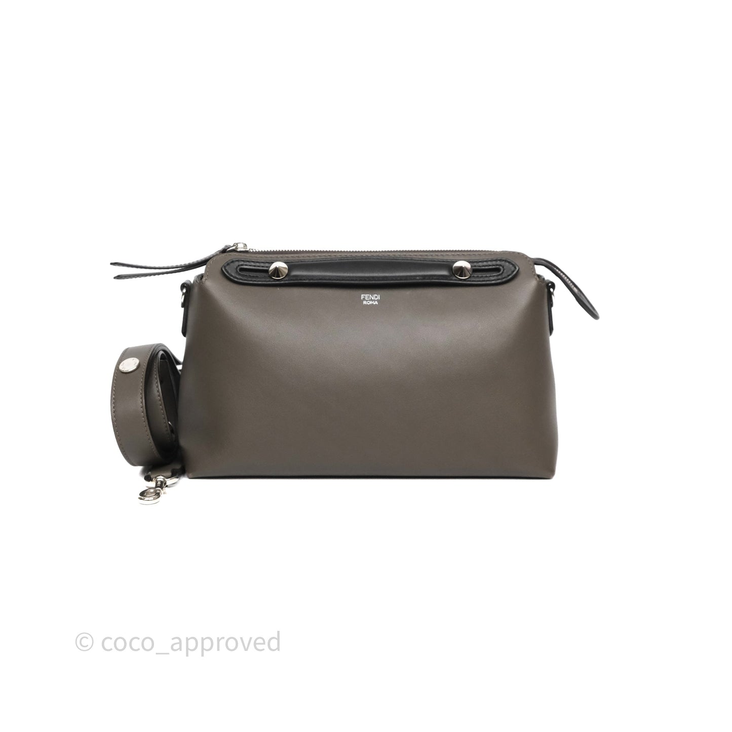 Fendi By The Way Medium Leather Satchel Dark Grey Bag