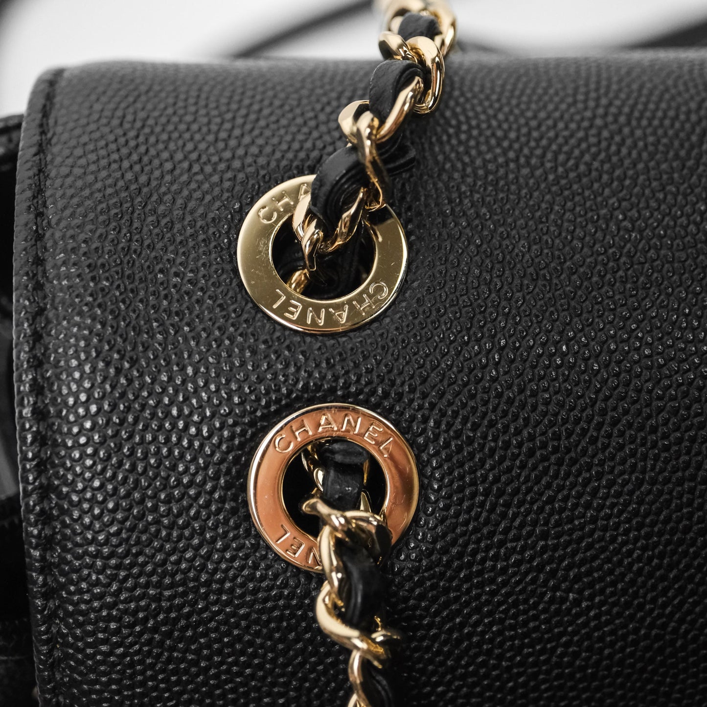 Chanel Quilted Business Affinity Backpack Black Caviar Gold Hardware