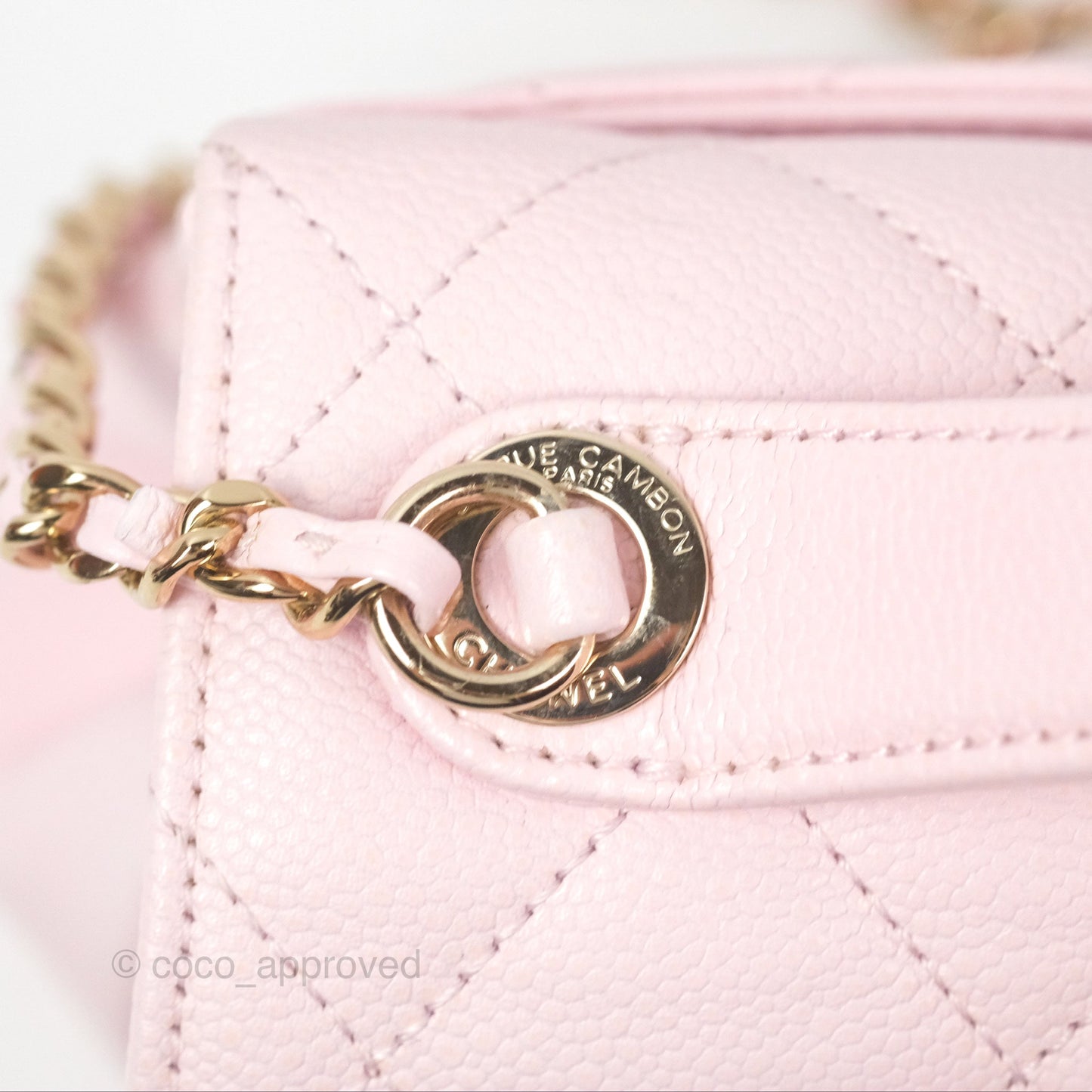 Chanel Quilted Small Business Affinity Flap Pink Caviar Gold Hardware