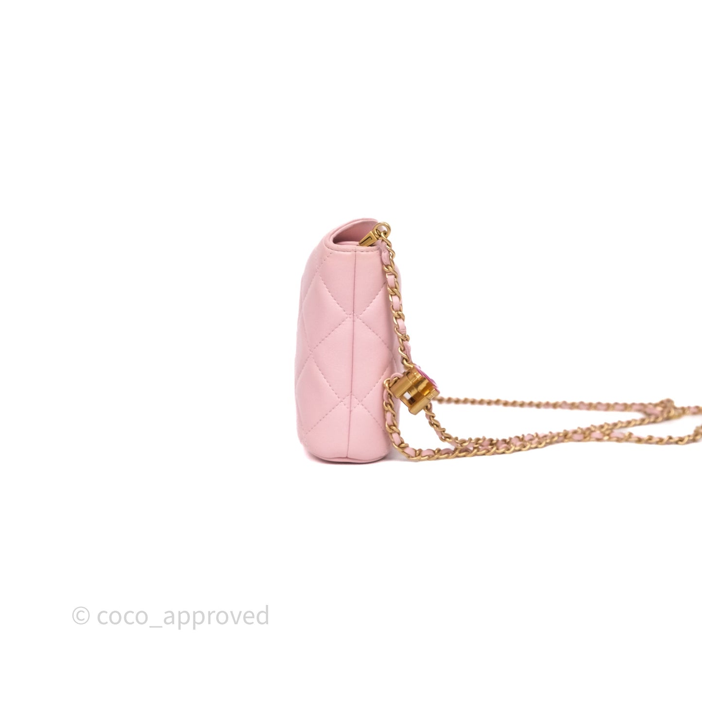 Chanel Quilted Hobo With CC Adjustable Chain Pink Lambskin Aged Gold Hardware