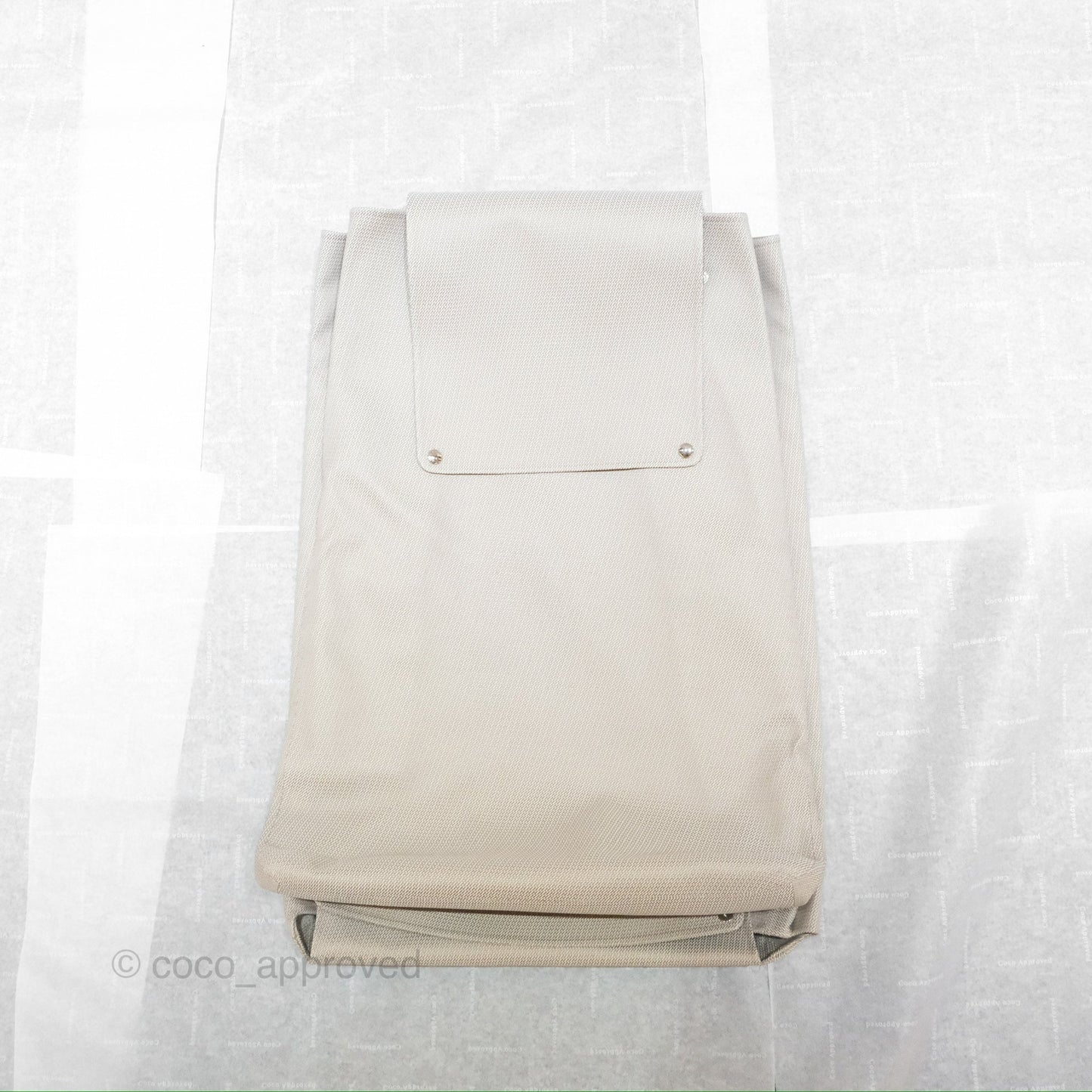 Hermès R.M.S Cabin 55 Suitcase in Ecru-Beige/ Fauve/ Orange Canvas Gold Clemence Palladium Hardware
