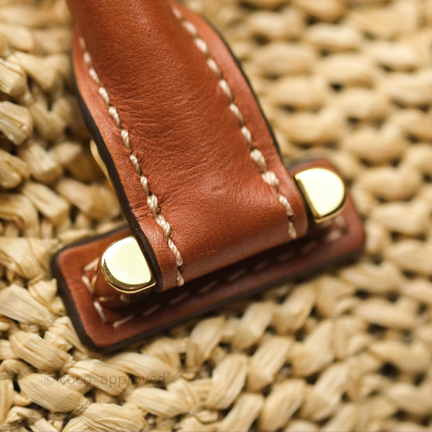 Delvaux Cool Box MM Bohème Raffia Brown