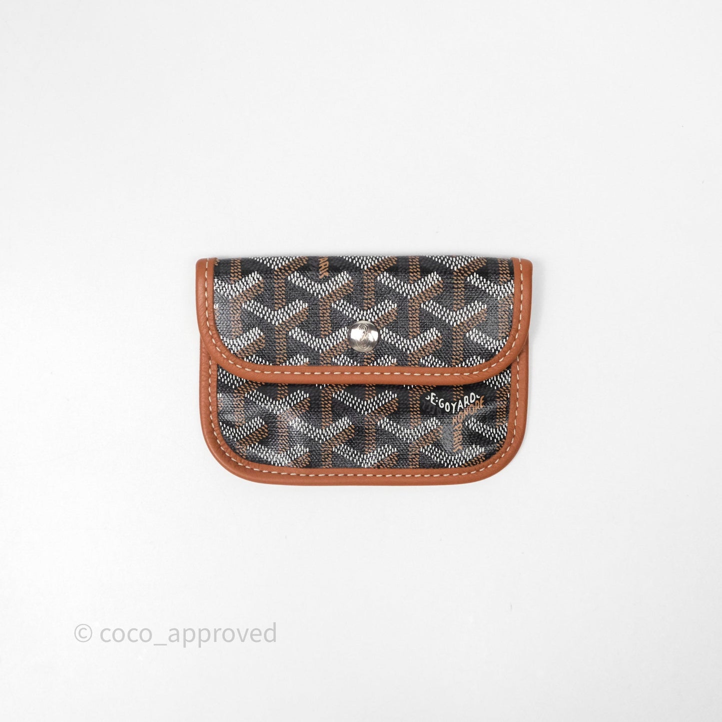 Goyard Anjou Mini Bag Goyardine Canvas Black/Tan