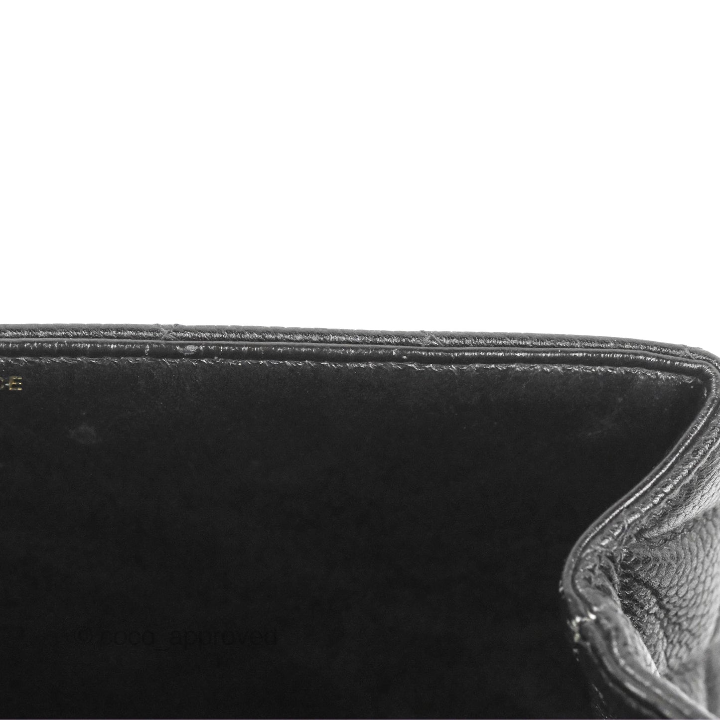 Chanel Vintage Kelly Quilted Flap Bag Black Caviar 24K Gold Hardware