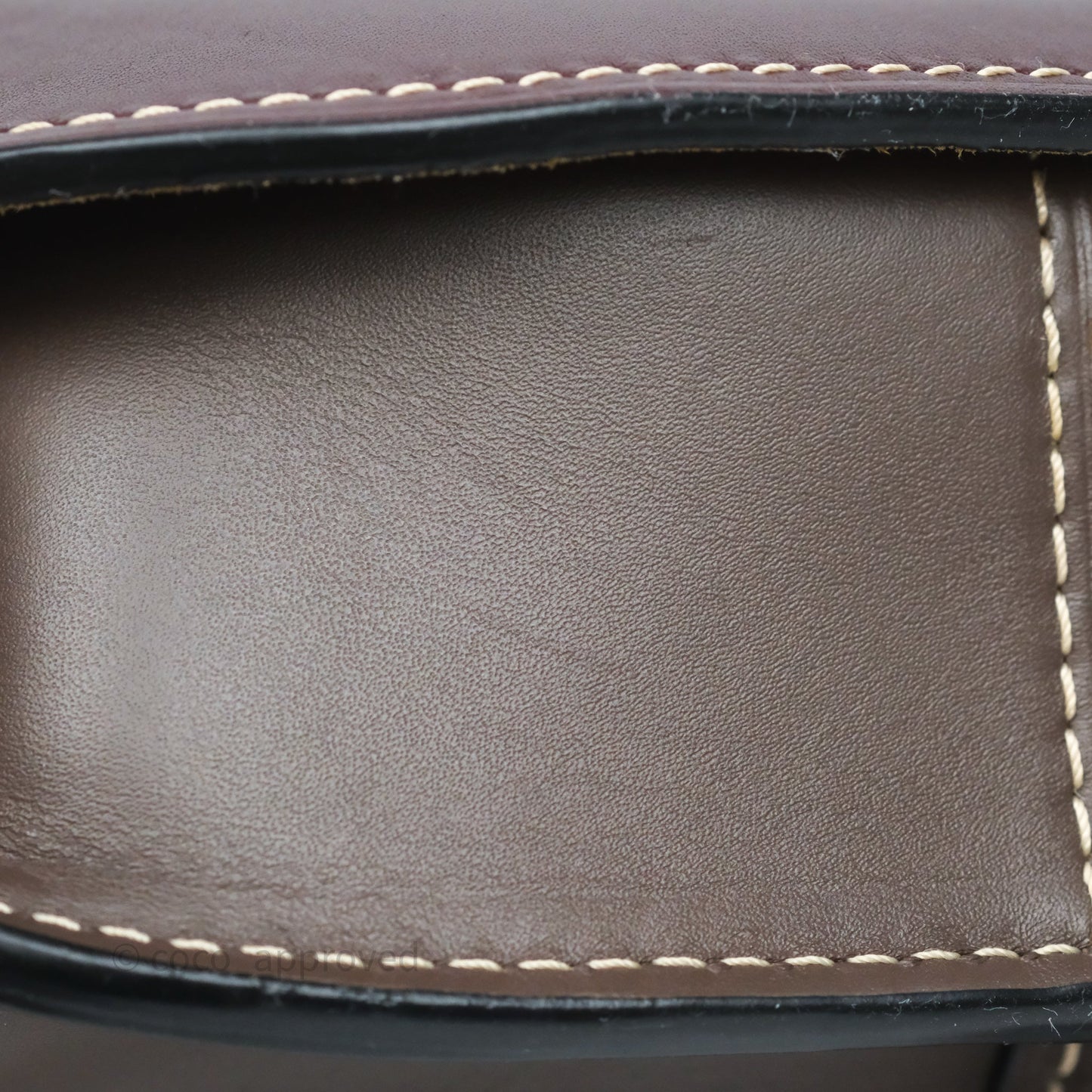 Loewe Small Gate Bag Smooth Calfskin Burgundy Tan Brown