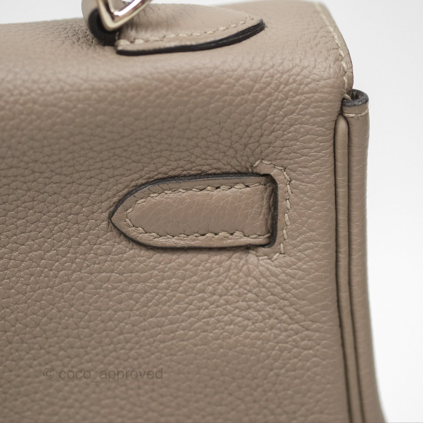 Hermès Retourne Kelly 25 Gris Asphalte M8 Togo Palladium Hardware