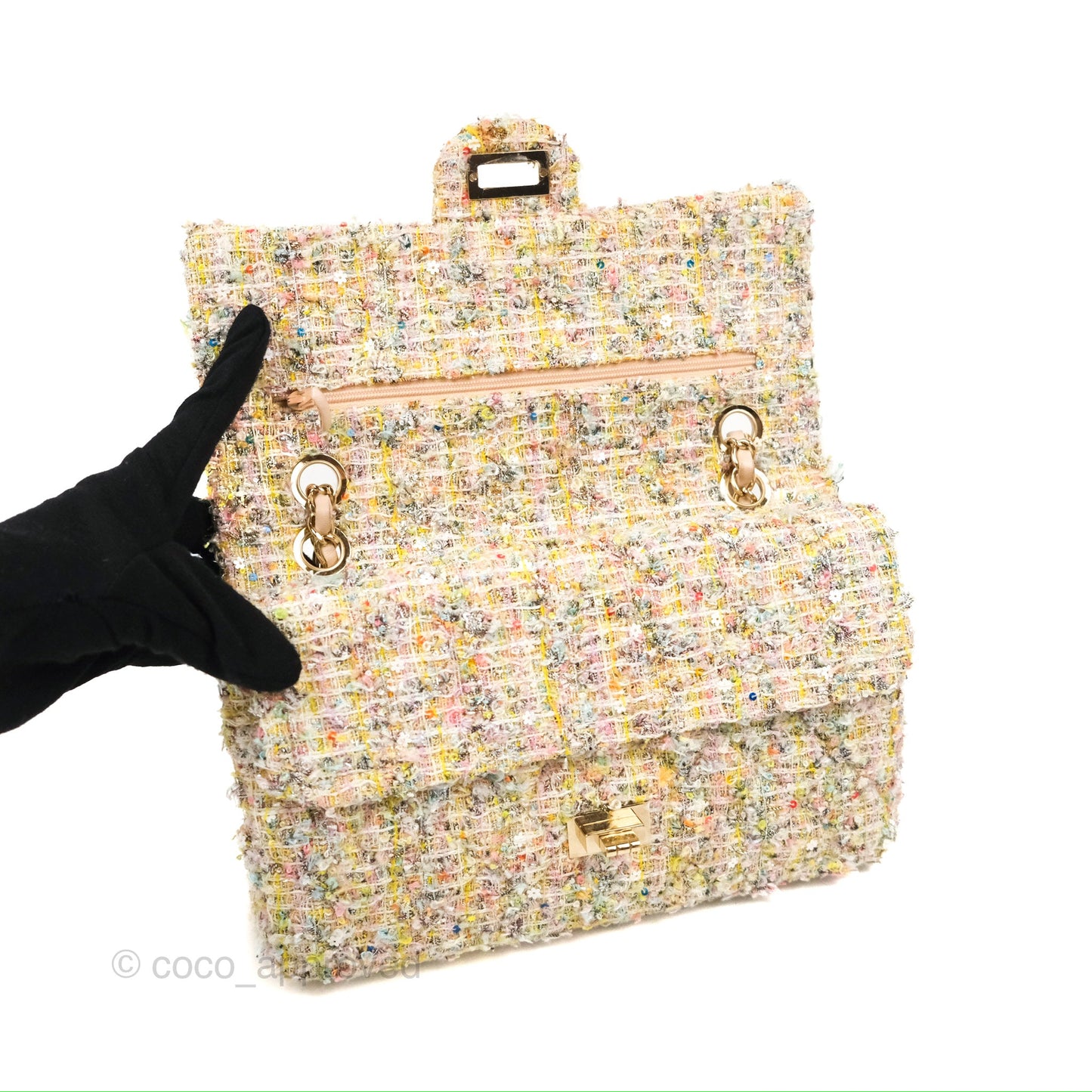 Chanel Reissue Tweed Pastel Garden Party Flap
