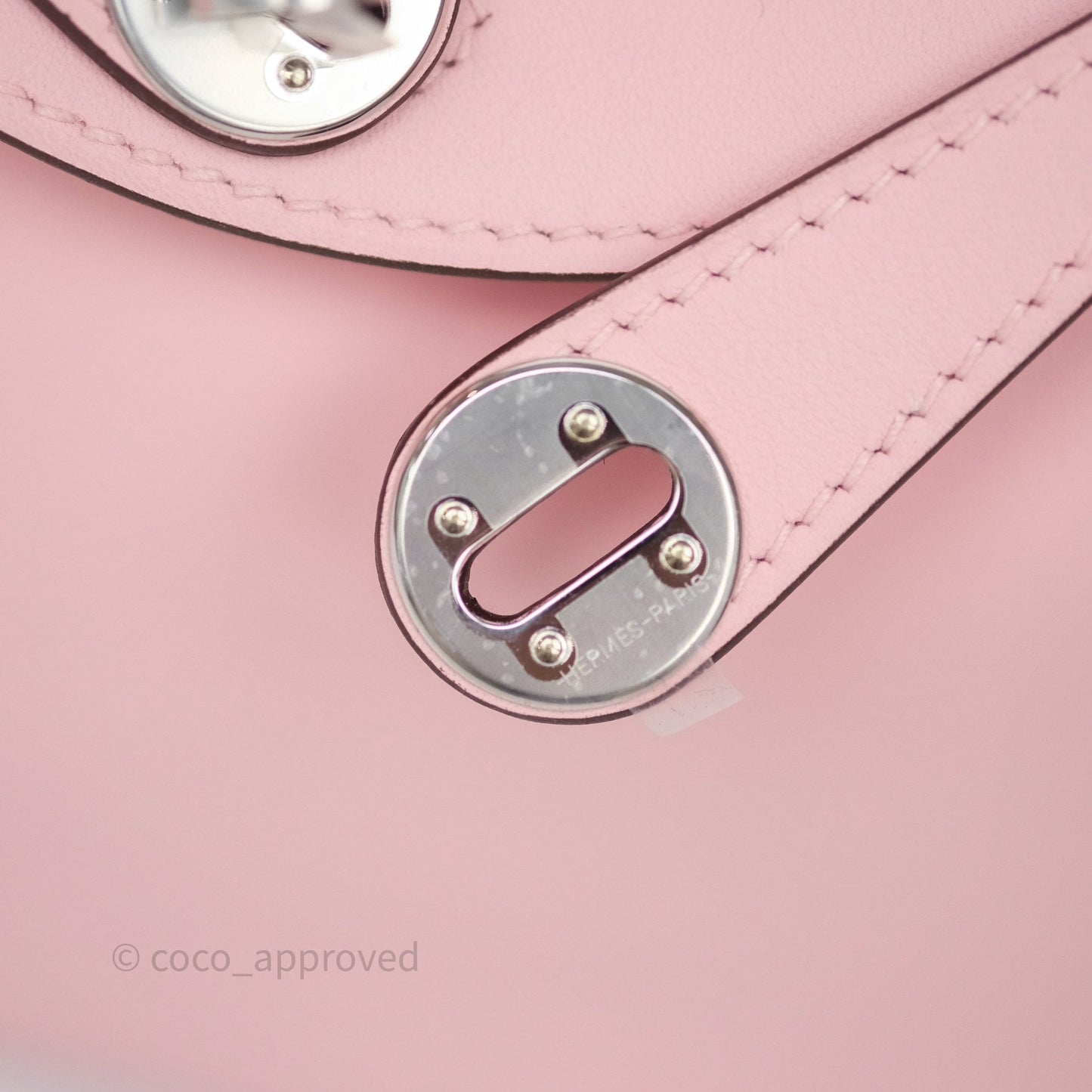 Hermès Mini Lindy II 20 Rose Sakura 3Q Swift Palladium Hardware
