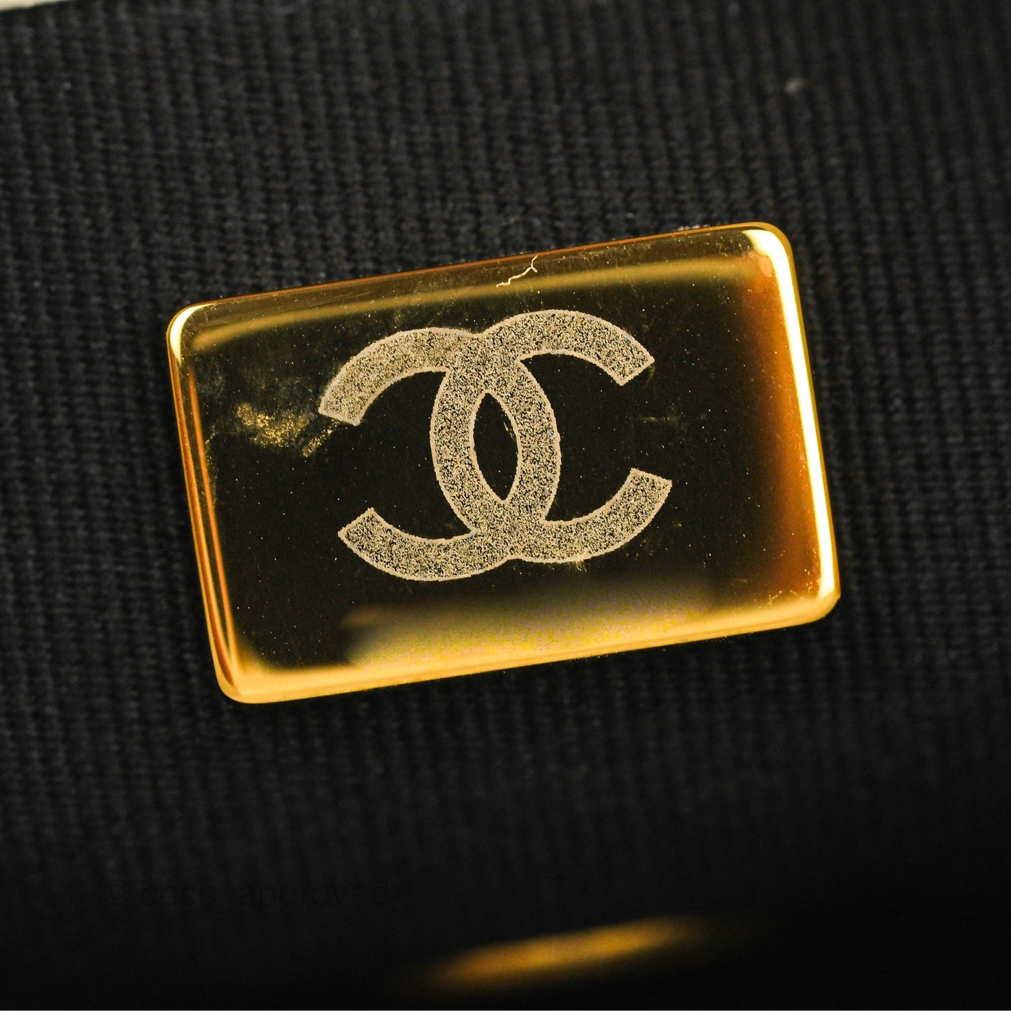 Chanel Mini Flap with Coin Charm White Caviar Aged Gold Hardware 22A