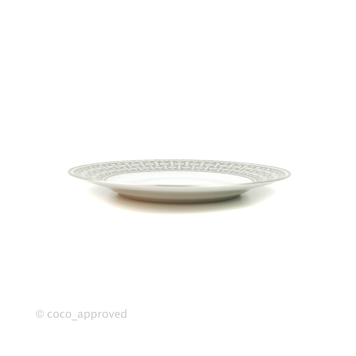 Hermès Mosaique au 24 Platinum Dinner Plates in Grey