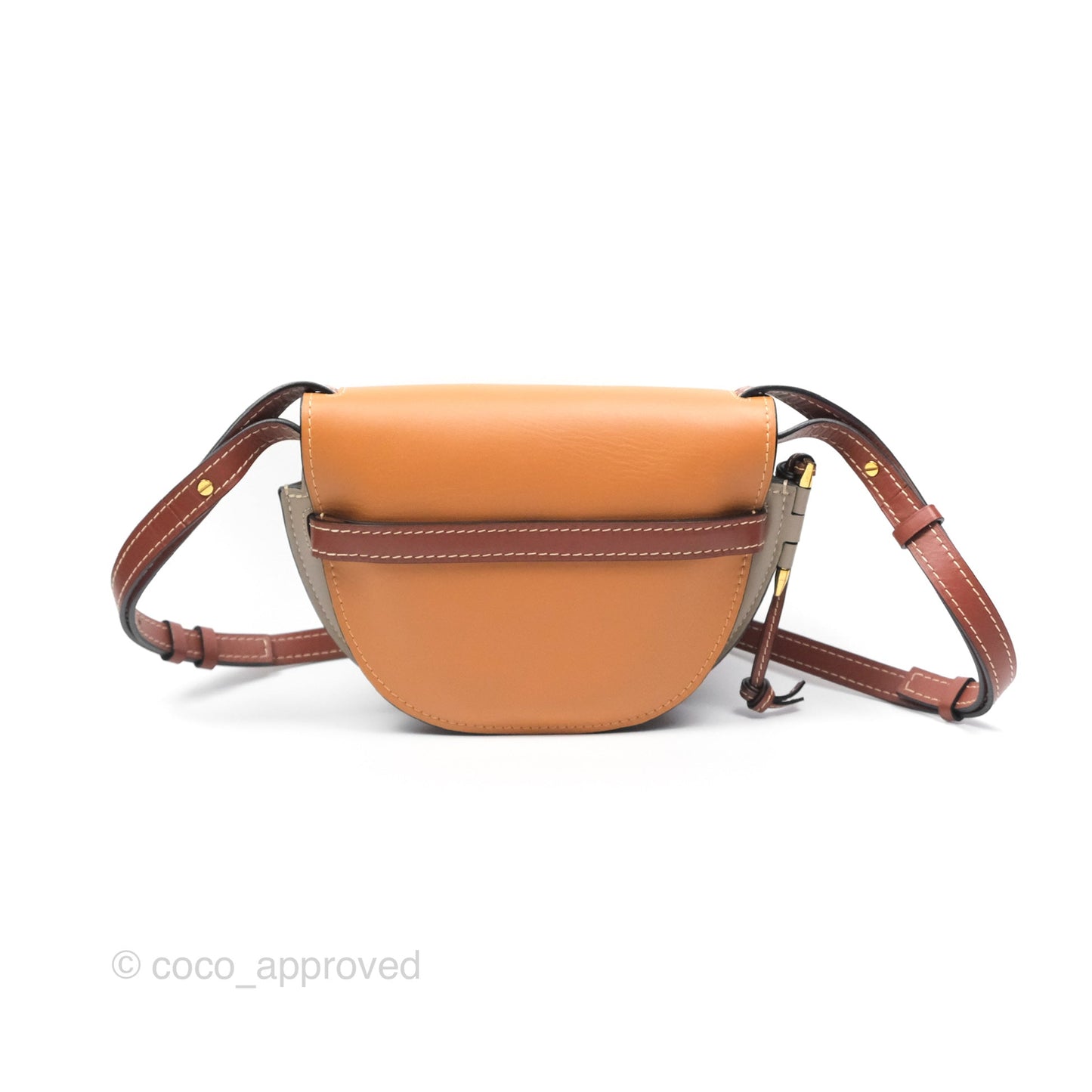 Loewe Small Gate Bag Smooth Calfskin Amber/Light Grey/Rust