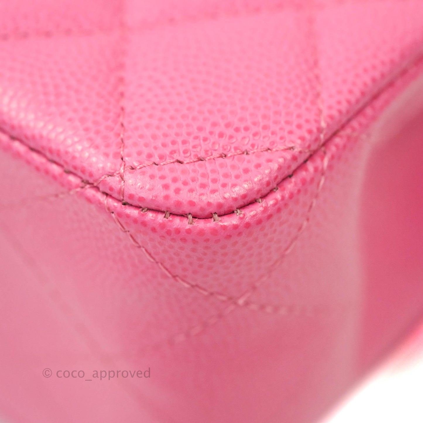 Chanel Classic M/L Medium Double Flap Pink Caviar Gold Hardware