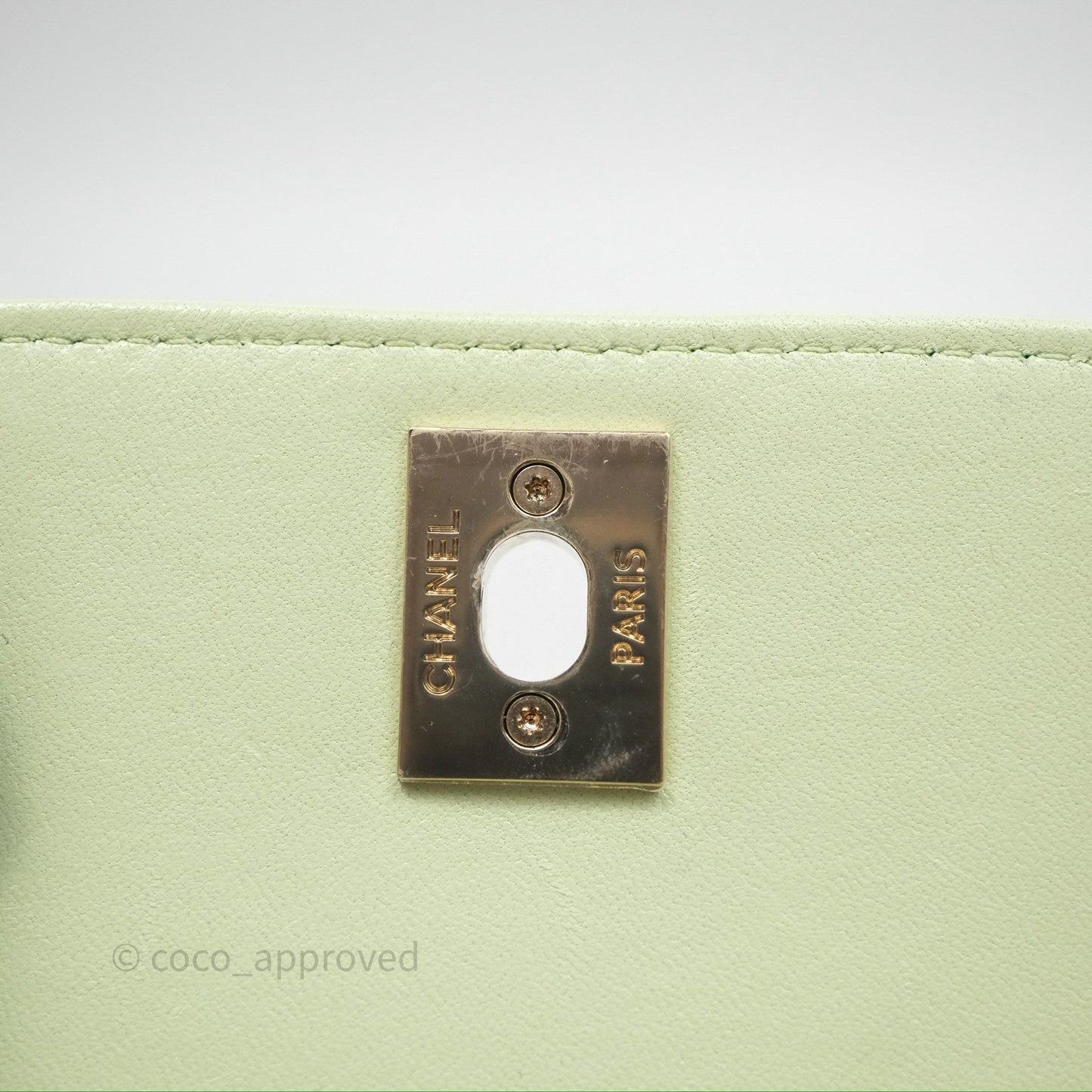 Chanel Mini Quilted Trendy CC Clutch With Chain Green Lambskin Gold Hardware