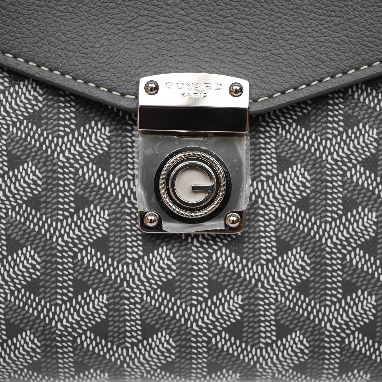 Goyard Chypre Wallet Pouch Chevroches Calfskin Grey