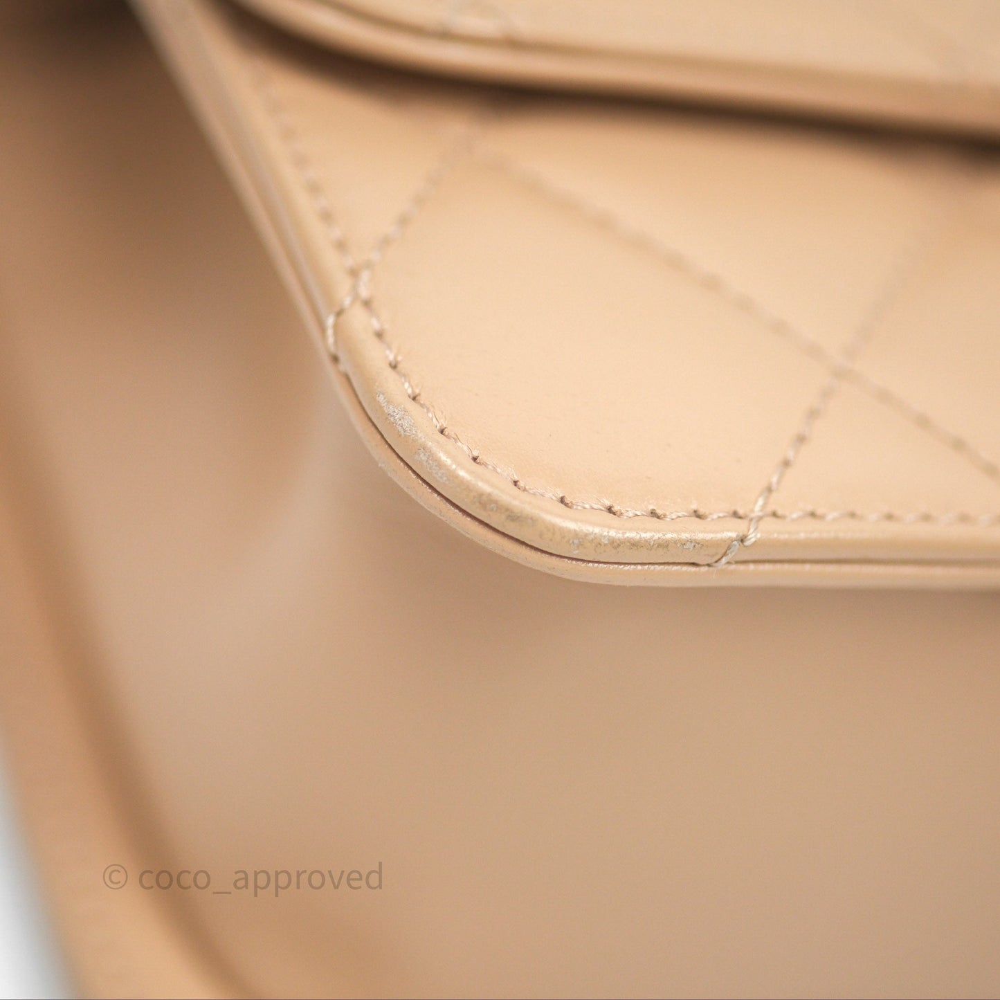 Chanel Quilted Mini Perfect Fit Adjustable Beige Calfskin Gold Hardware