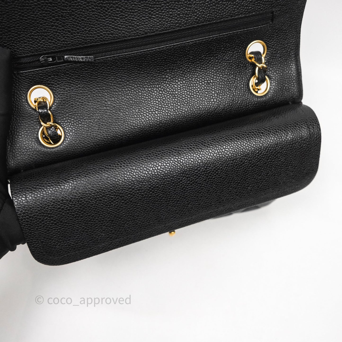 Chanel Classic Medium Flap Quilted Black Caviar Gold Hardware