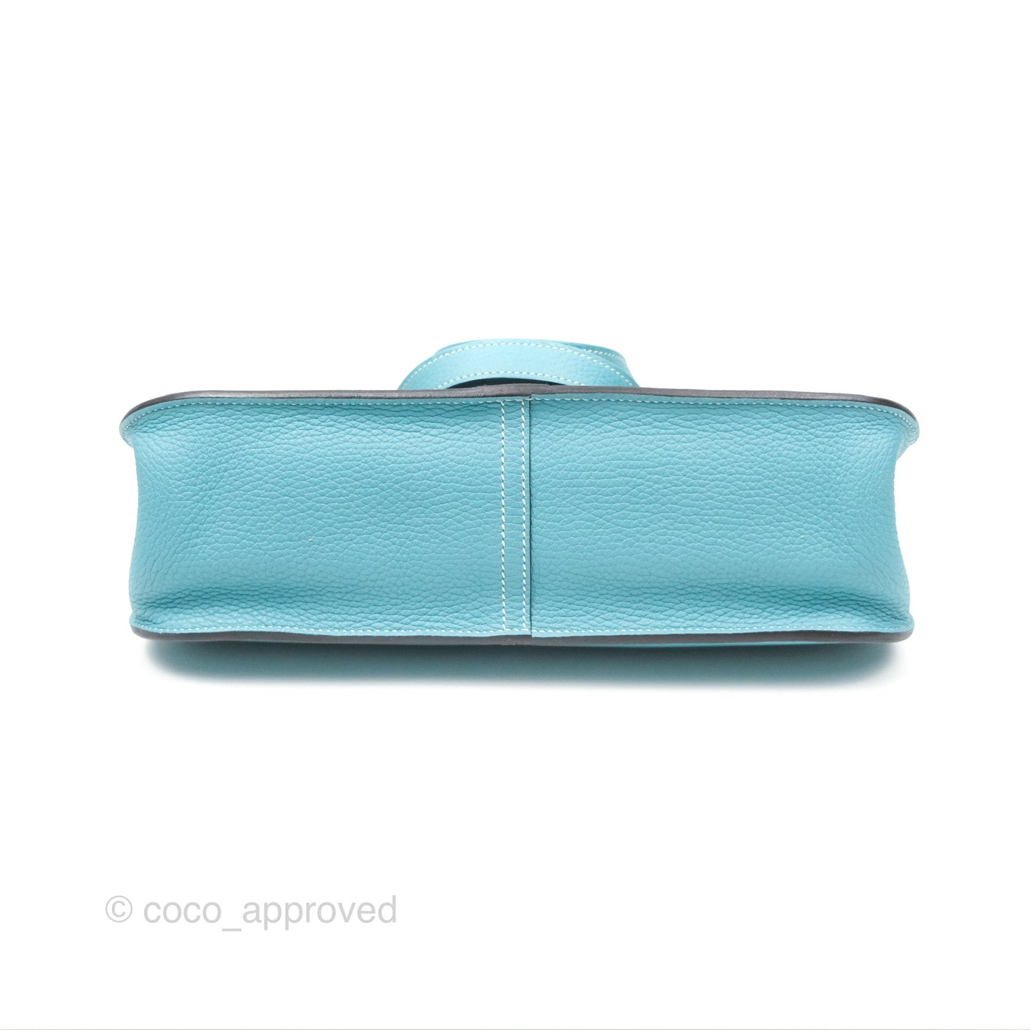 Hermès Halzan 31 Bleu Saint Cyr 3Z Clemence Palladium Hardware