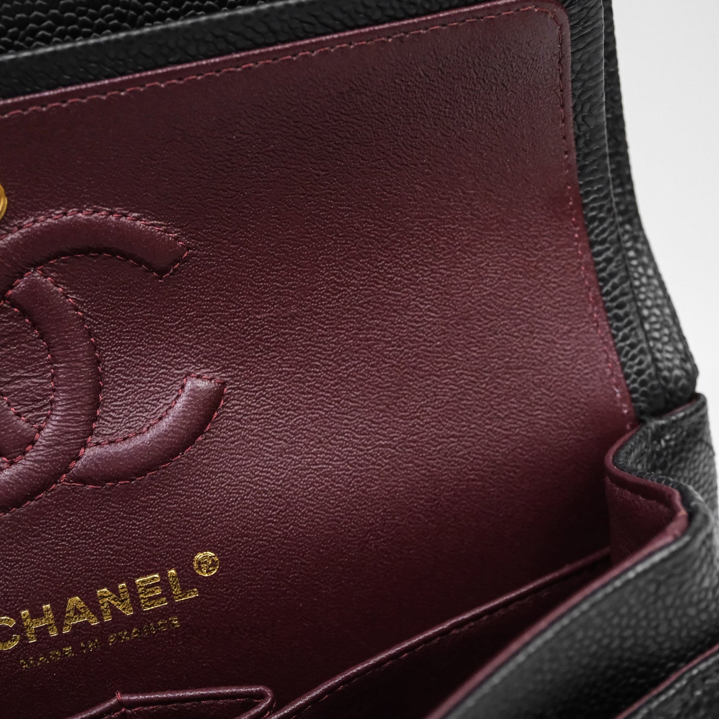 Chanel Small Classic Flap Quilted Black Caviar Gold Hardware