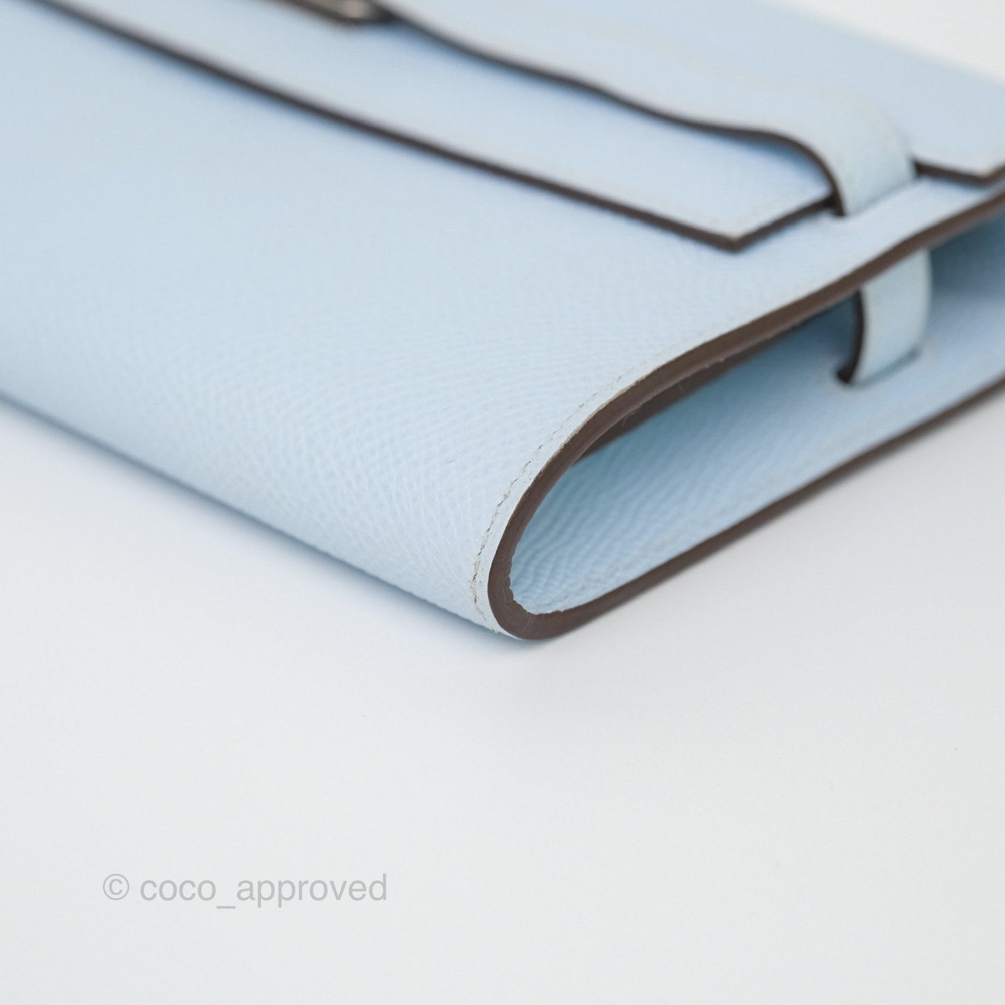 Hermès Kelly To Go Wallet Bleu Brume T0 Epsom Palladium Hardware