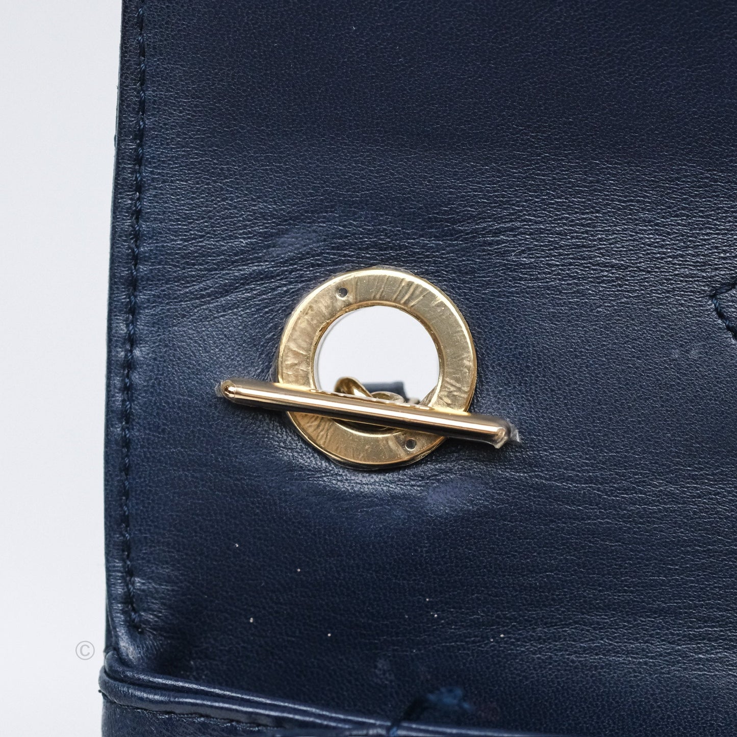 Chanel Small Trendy CC Navy Lambskin Gold Hardware