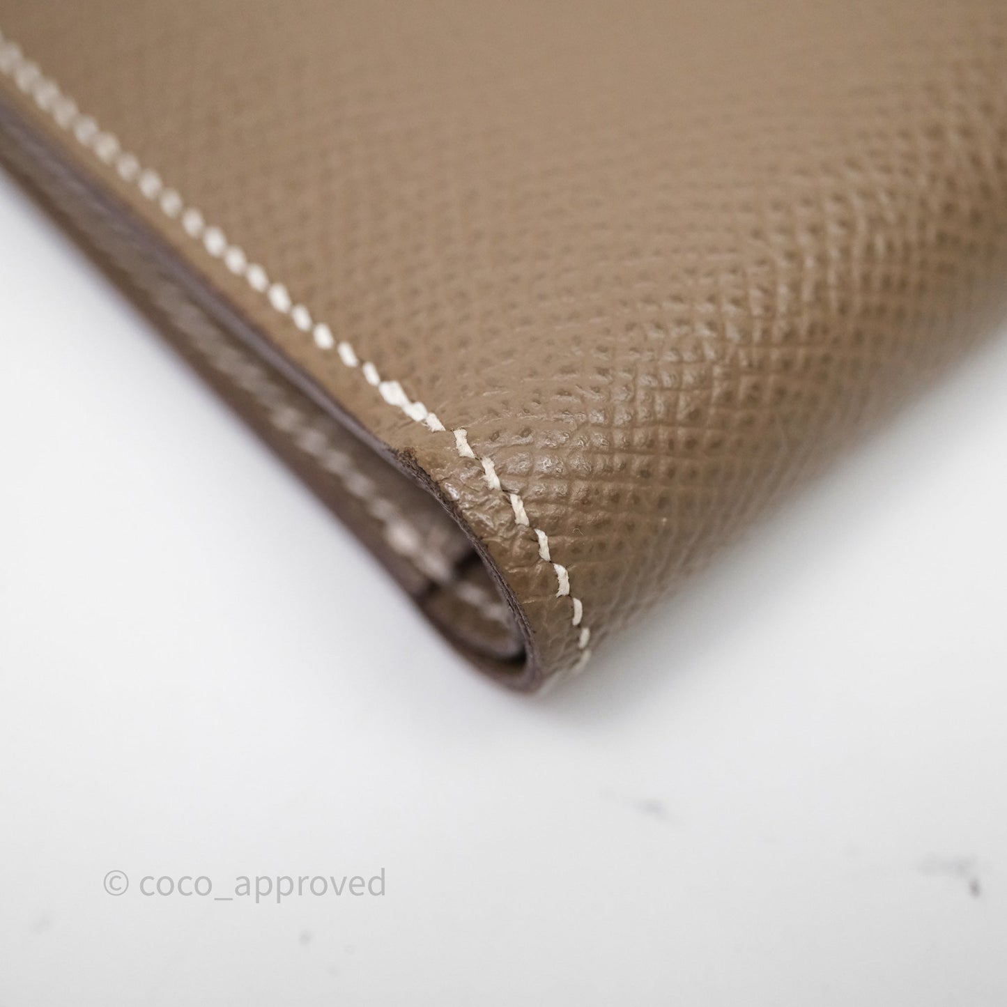 Hermès Bearn Compact Wallet Etoupe Epsom Gold Hardware