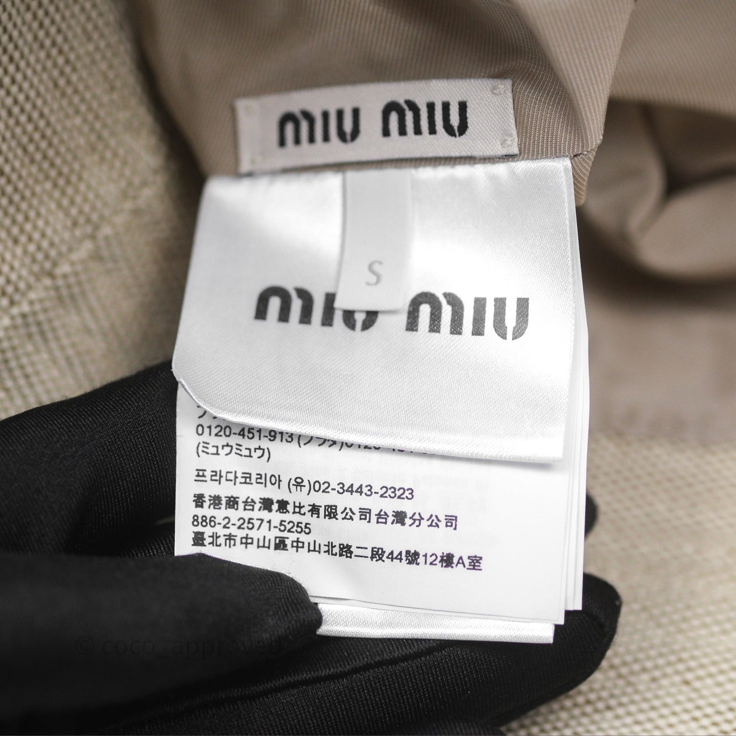 Miu Miu Bucket Hat Canvas Beige/ Brandy