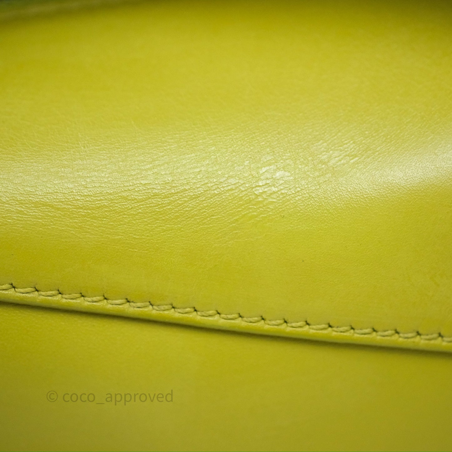 Loewe Mini Puzzle Edge Bag in Lime Smooth Calfskin