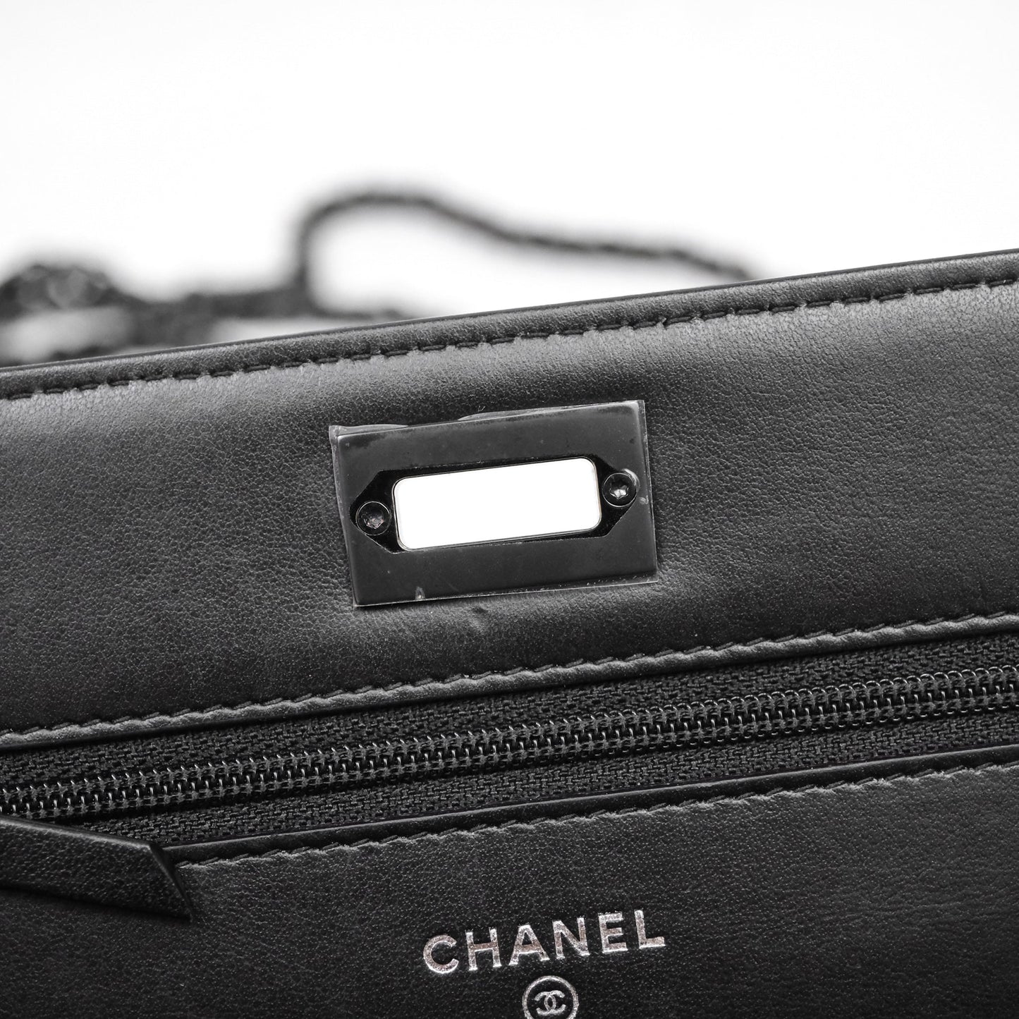Chanel WOC Chevron Reissue So Black Calfskin
