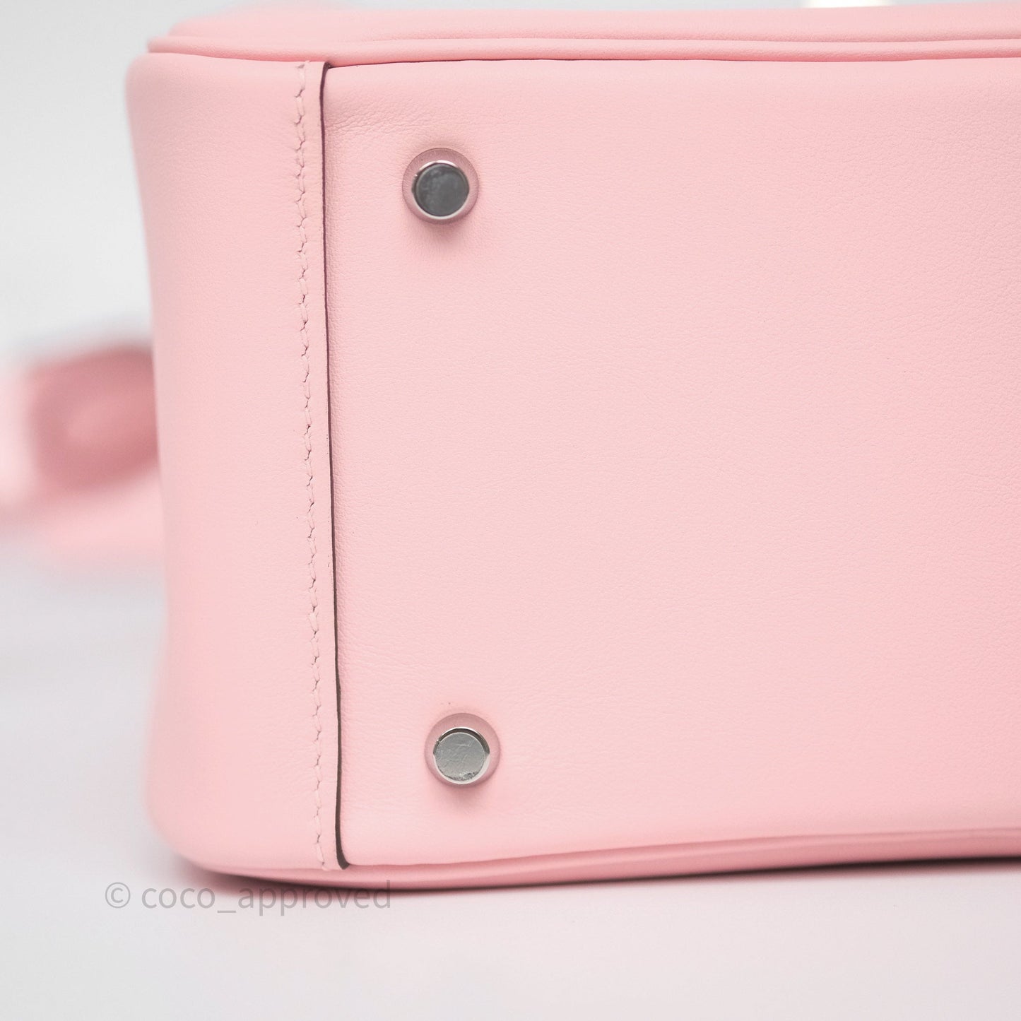 Hermès Mini Lindy II 20 Rose Sakura 3Q Swift Palladium Hardware