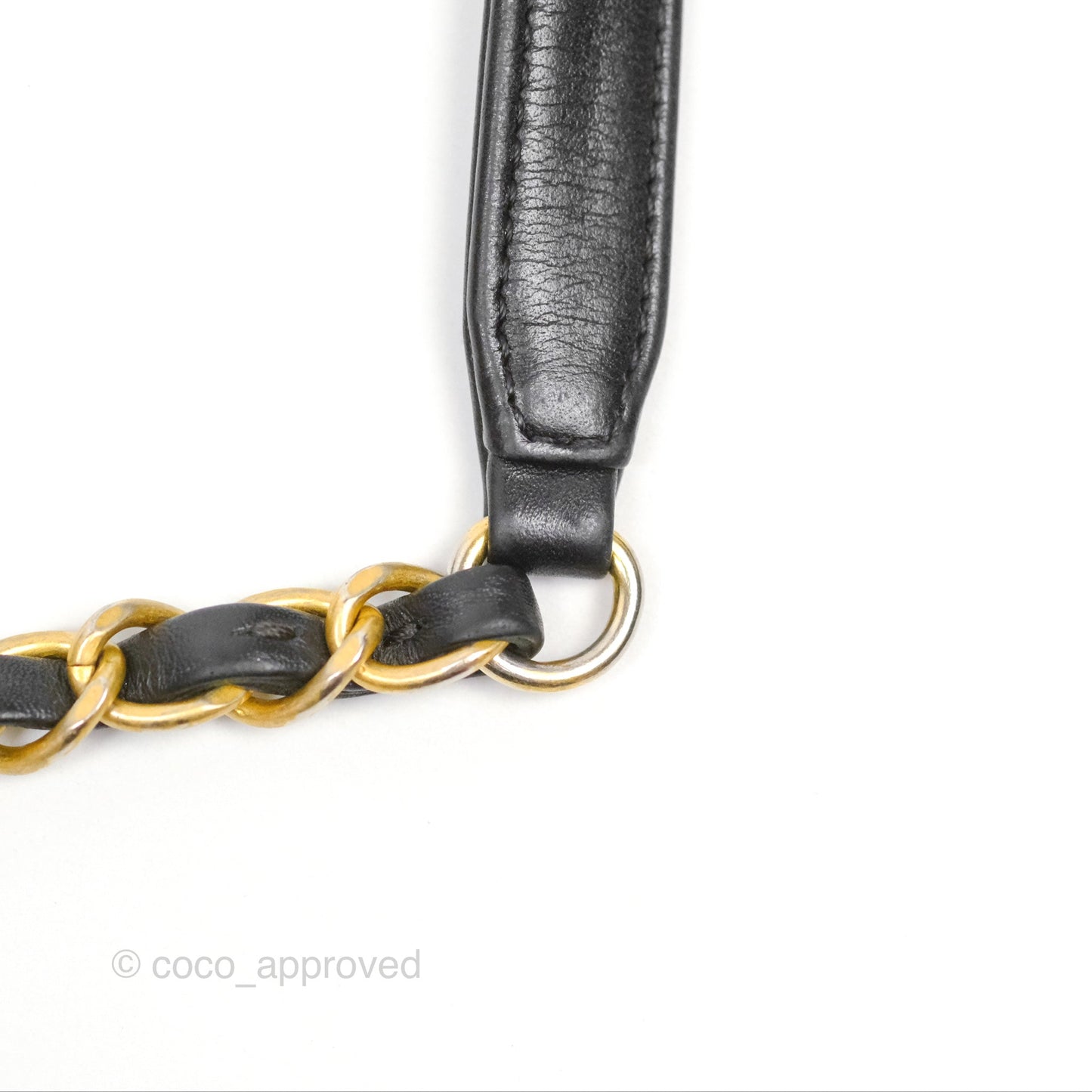 Chanel Quilted Medium CC Filigree Vanity Case Black Caviar Gold Hardware
