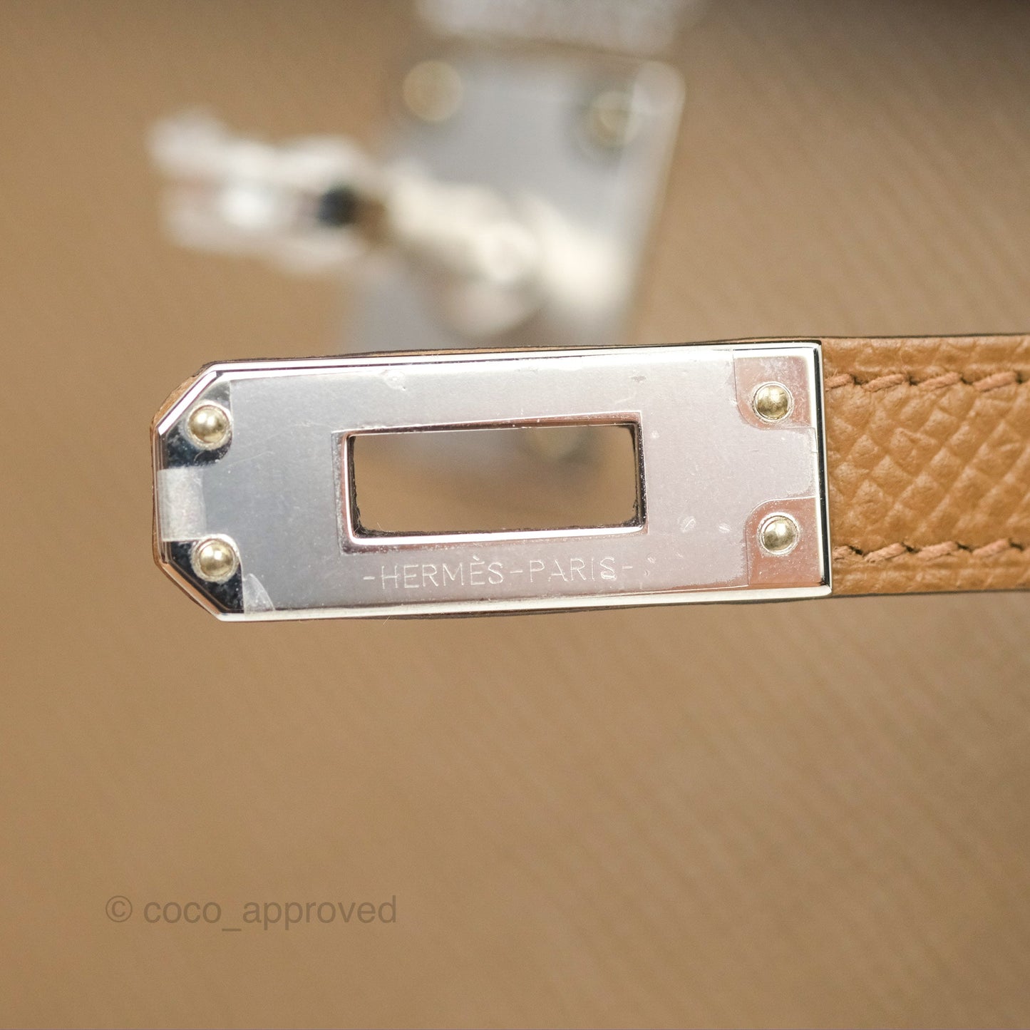 Hermès Mini Kelly II Etoupe 18/Alezan 3G/Biscuit 48 Epsom Palladium Hardware