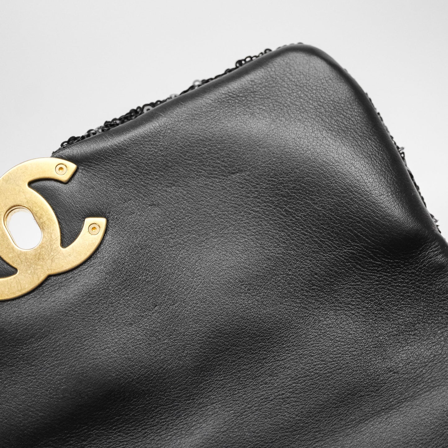 Chanel 19 Small Sequin Black Mixed Hardware
