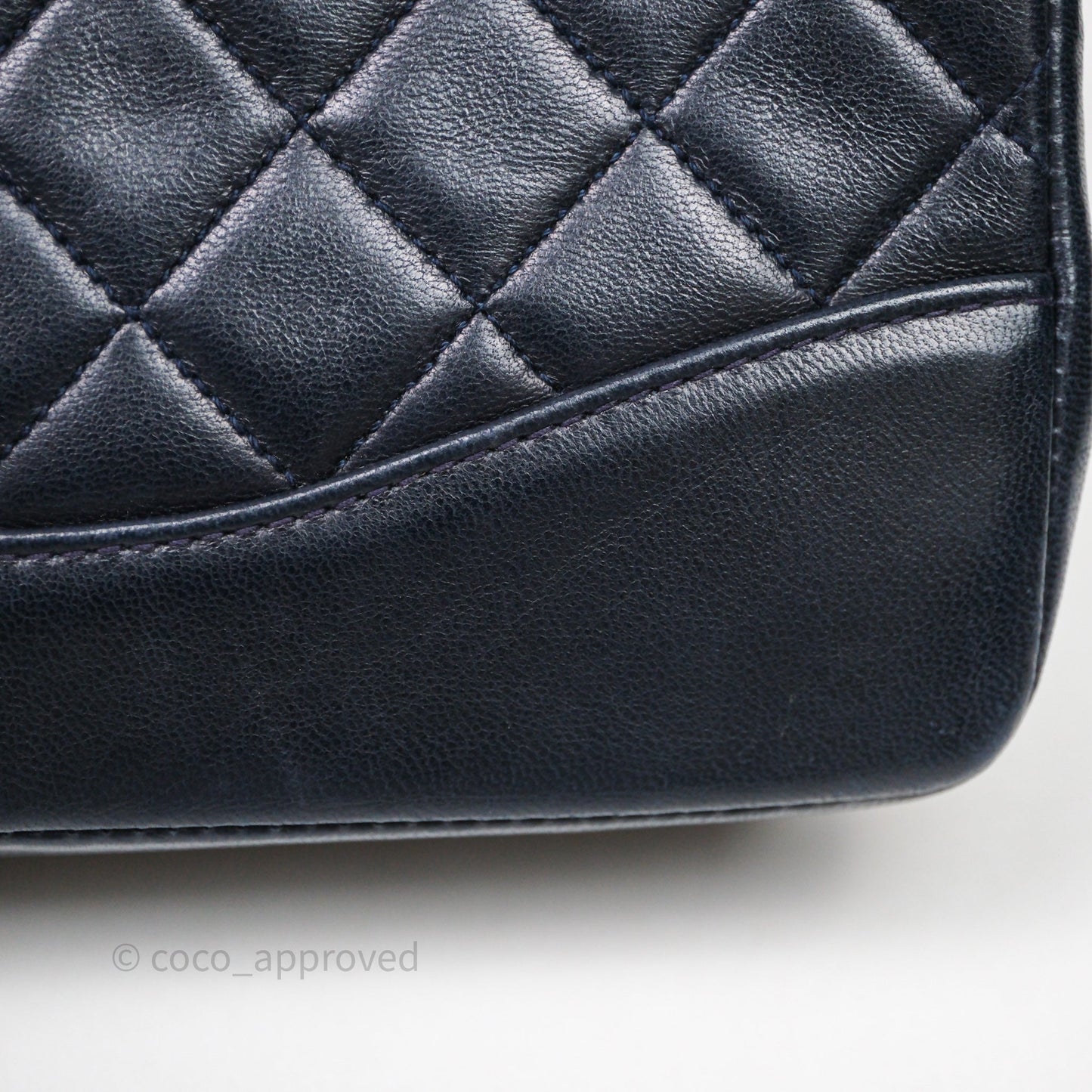 Chanel Vintage 31 Navy Lambskin 24K Gold Hardware