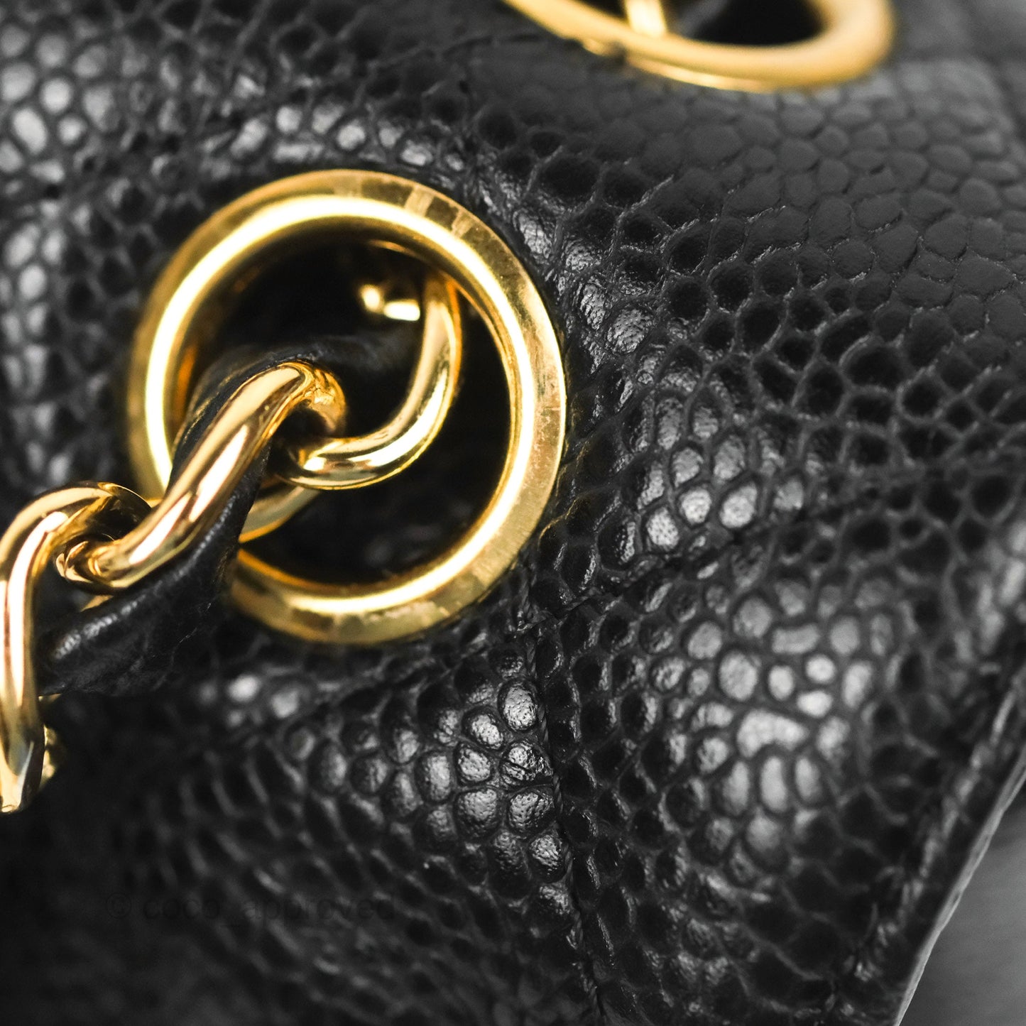 Chanel Small Classic Flap Quilted Black Caviar Gold Hardware