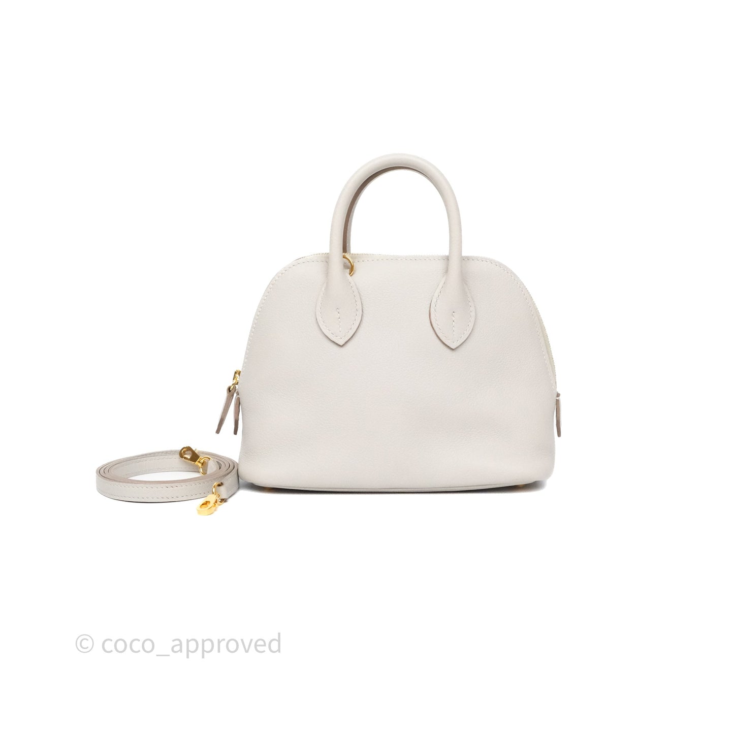 Hermès Bolide Mini 1923 Gris Perle 80 Evercolor Gold Hardware