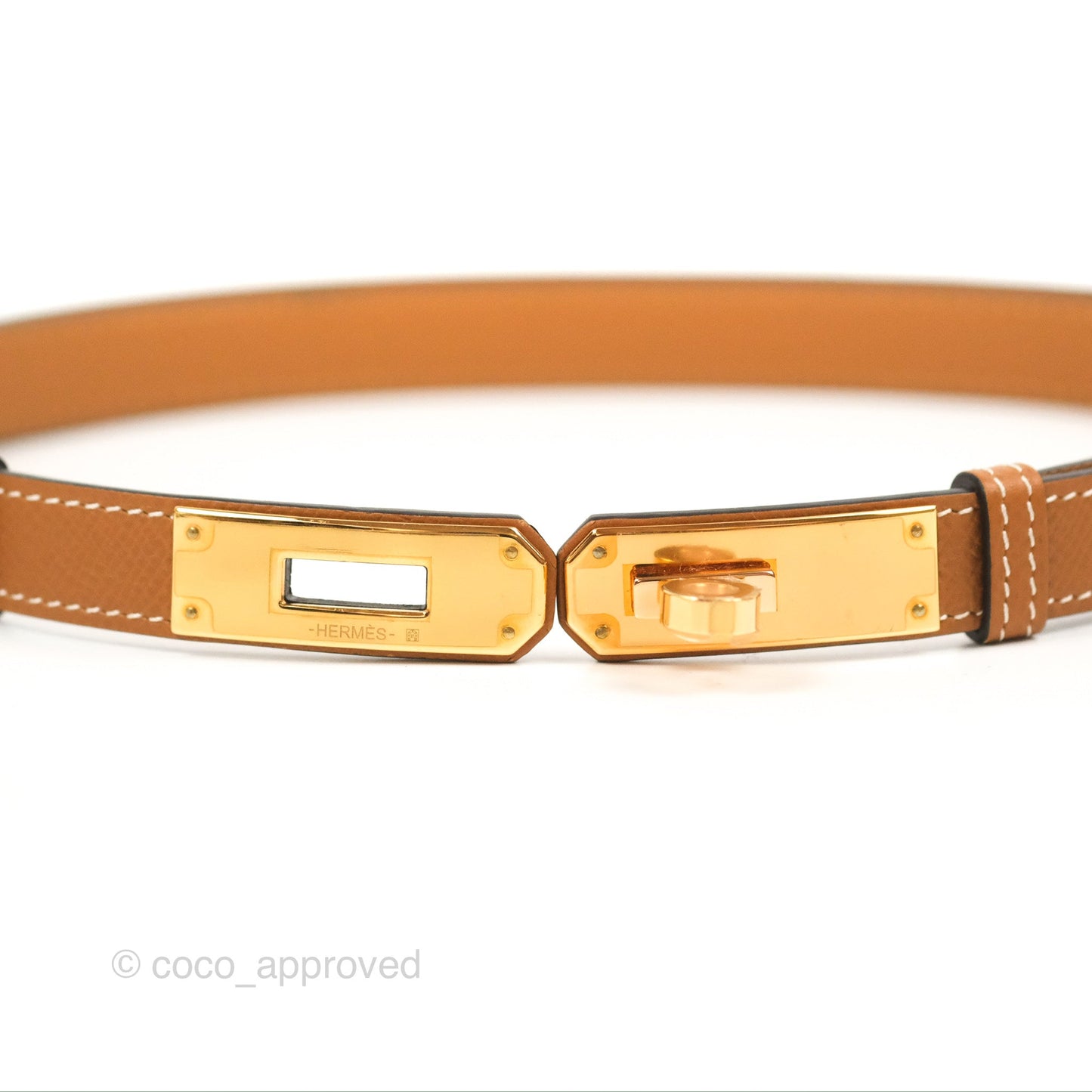 Hermès Kelly Buckle Belt Gold Epsom Gold Hardware