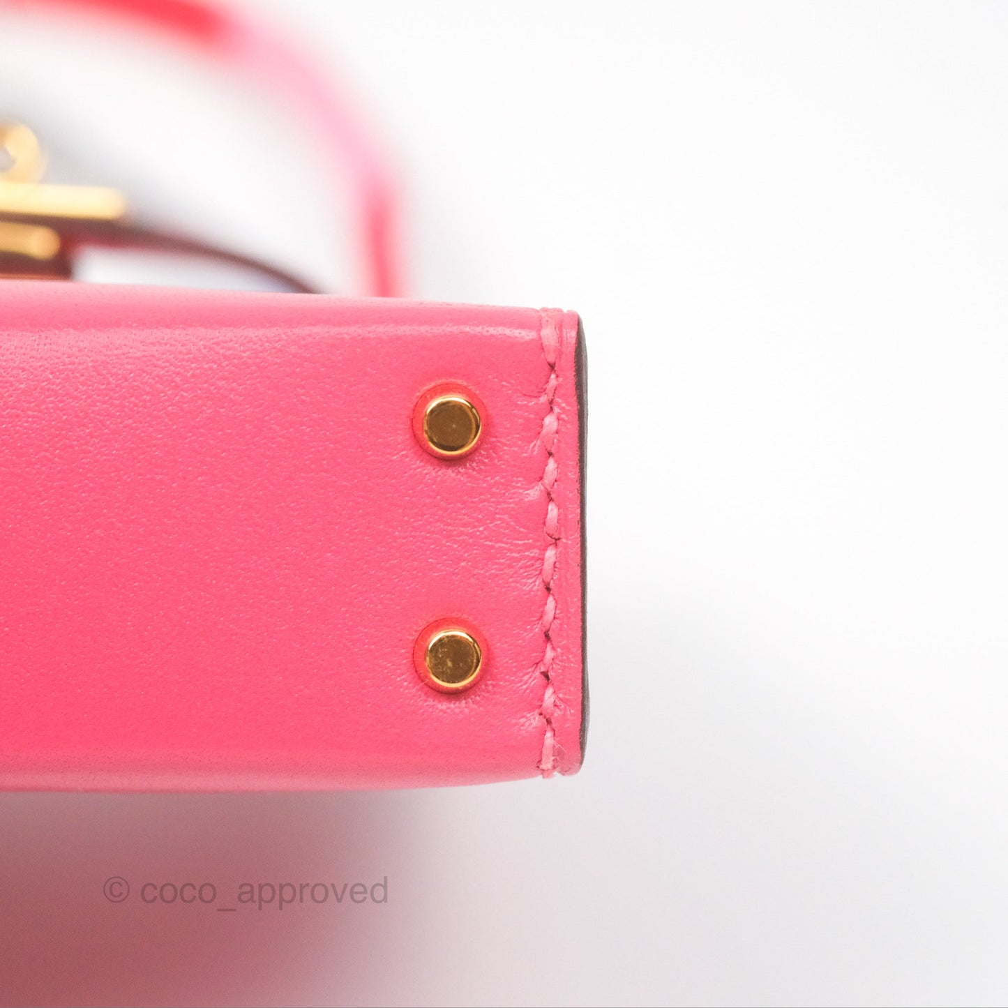 Hermès Kelly Twilly Around Bag Charm Pink Tadelakt Gold Hardware