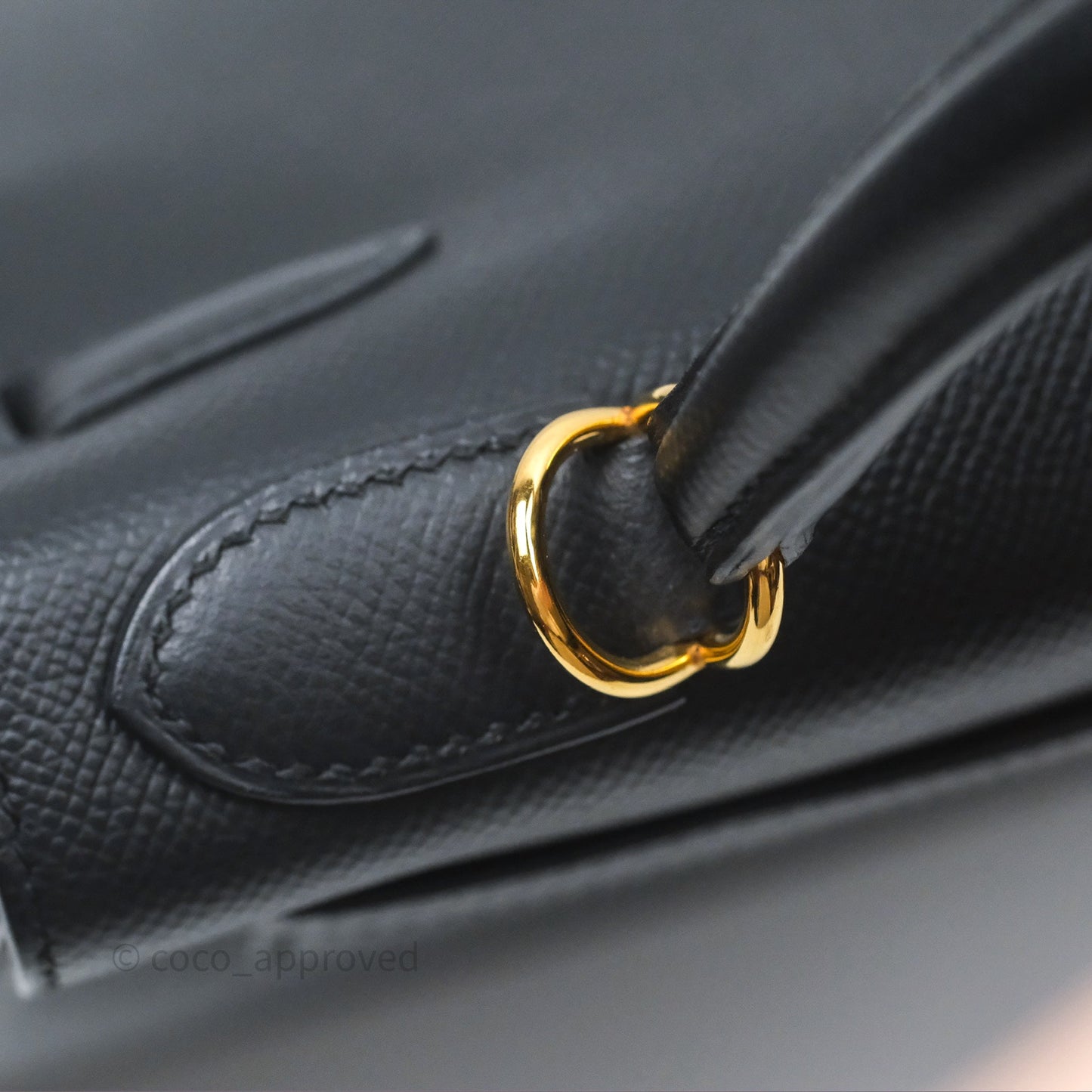 Hermès Kelly 28 Sellier Noir Black 89 Epsom Gold Hardware
