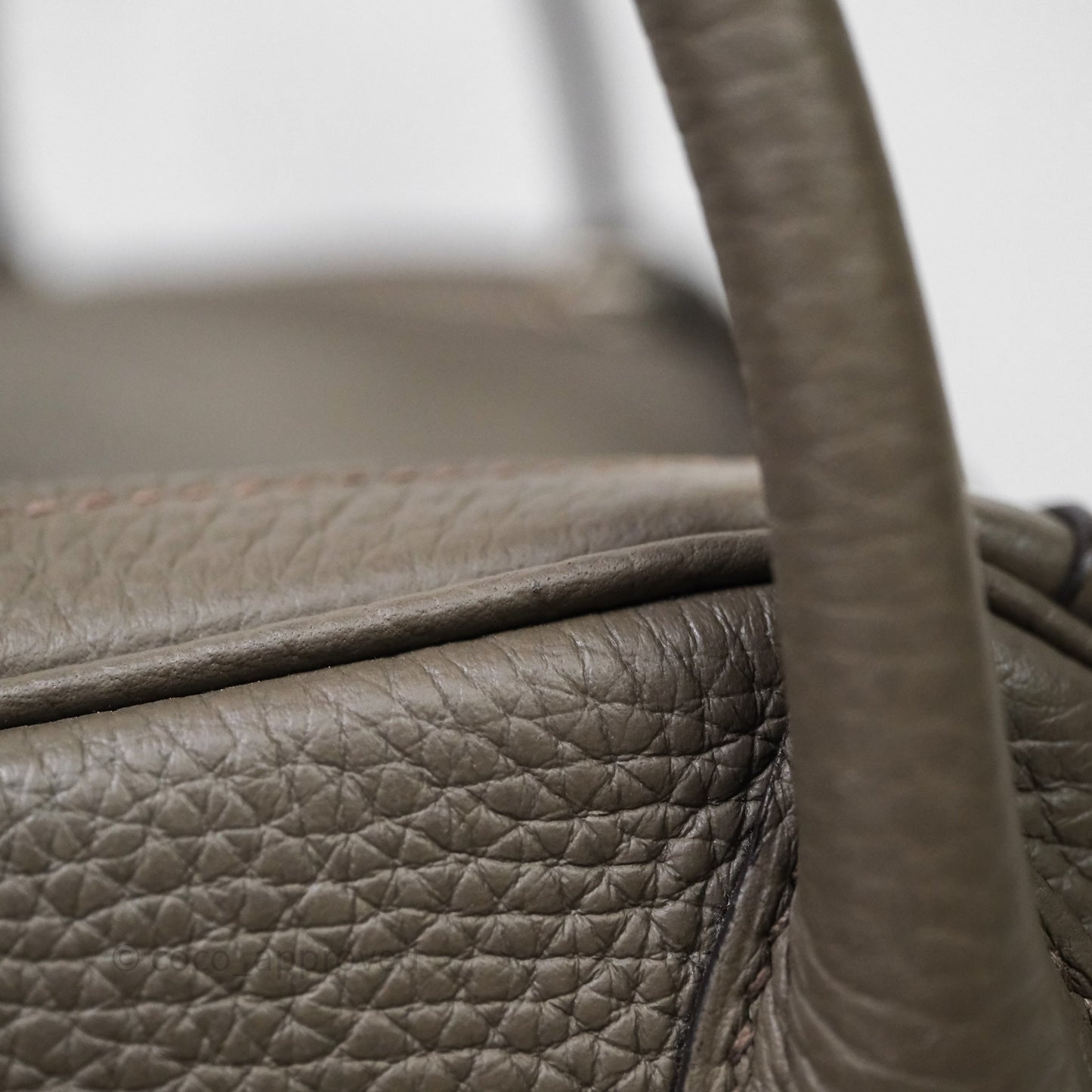 Hermès Lindy 30 Etain 8F Clemence Palladium Hardware