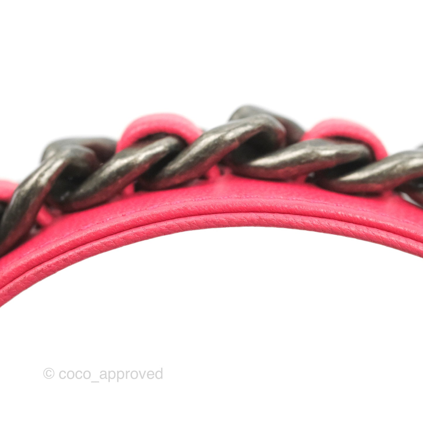 Chanel 19 Round Clutch With Chain Dark Pink Mixed Hardware