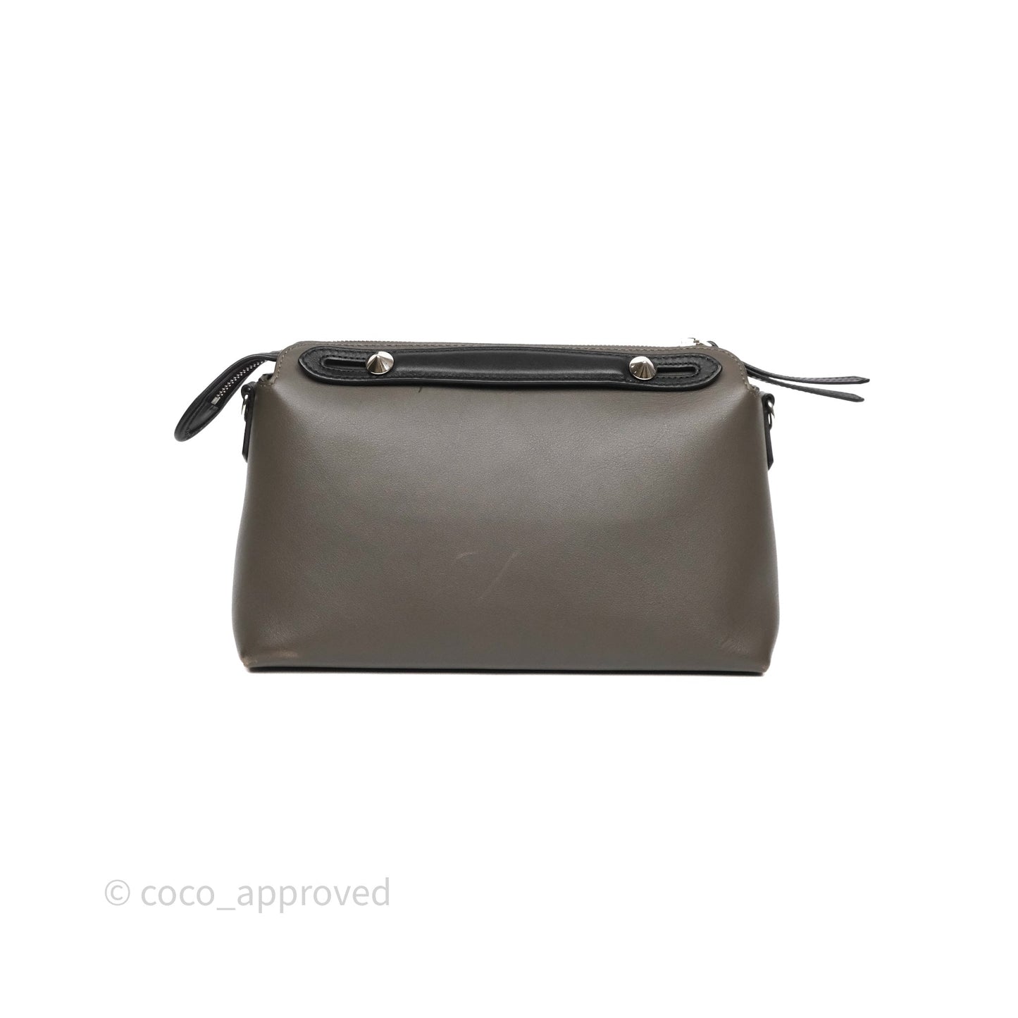 Fendi By The Way Medium Leather Satchel Dark Grey Bag