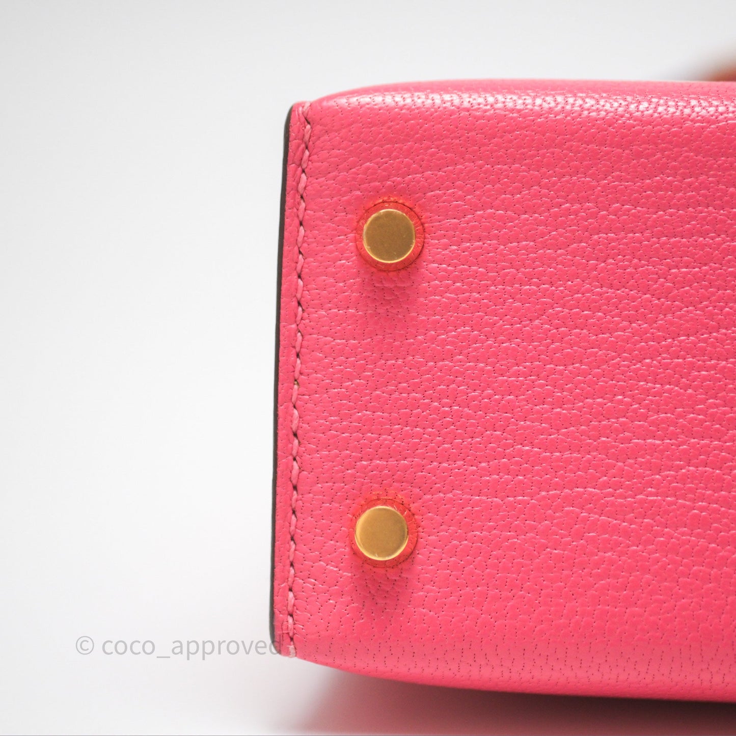 Hermès Mini Kelly II Rose Lipstick U5 Chevre Mysore Gold Hardware