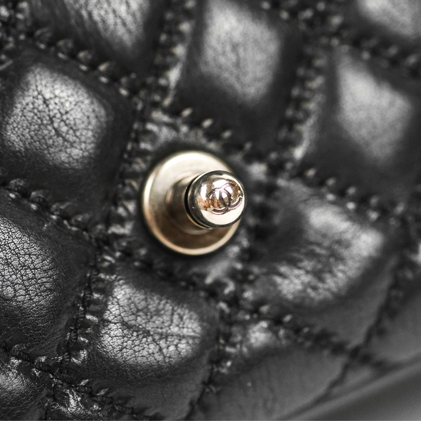 Chanel Flap Bag Quilted Black Soft Calfskin Ruthenium Hardware
