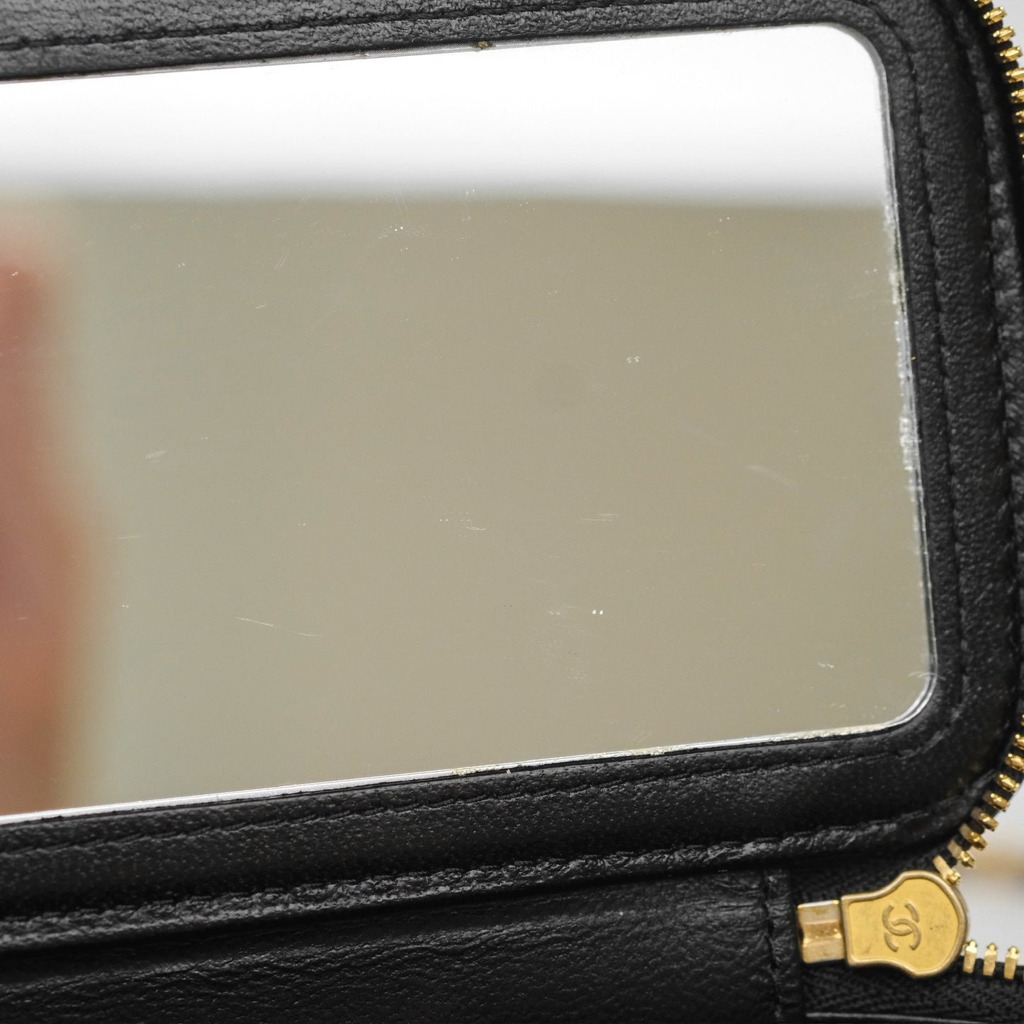 Chanel Vanity with COCO Heart Chain Black Lambskin Aged Gold Hardware