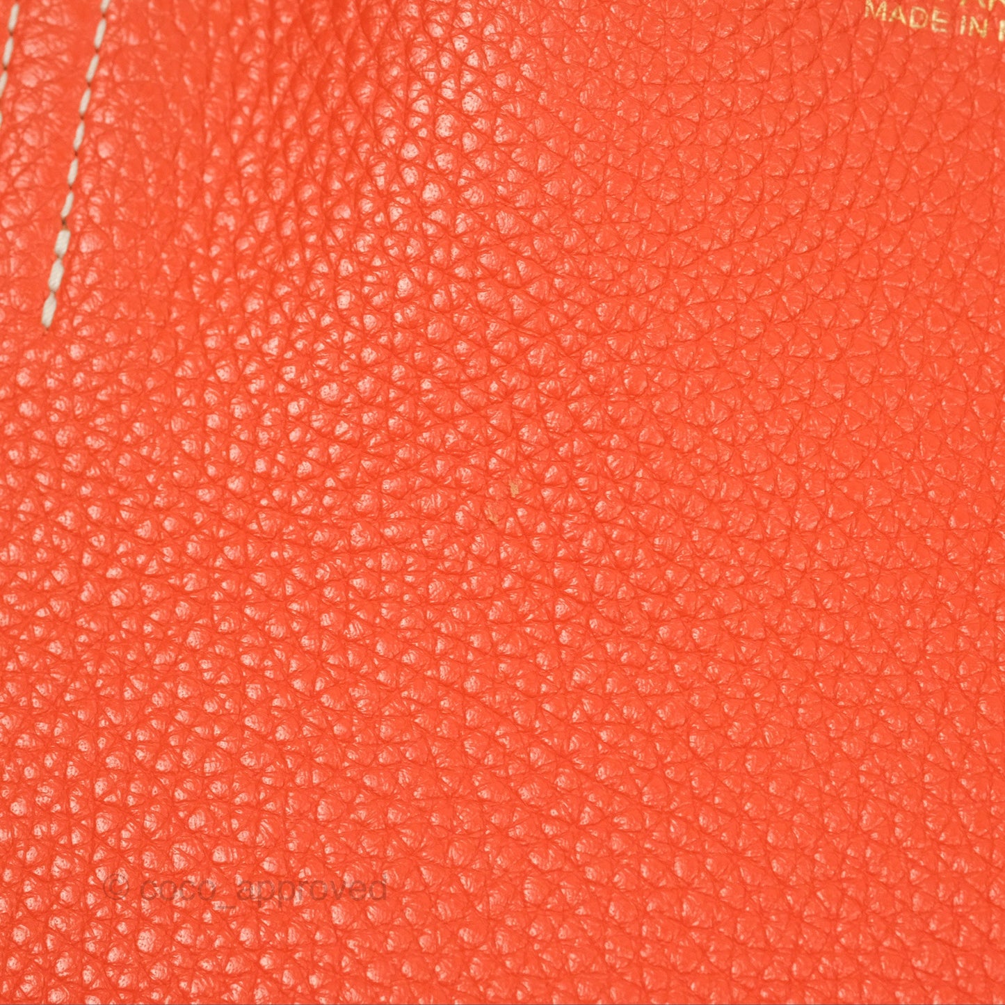 Hermès Double Sens Tote 36 Rouge Casaque Orange Crevette Clemence